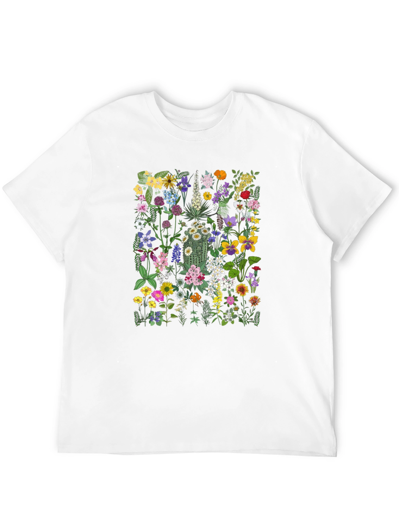 Floral Print Black T-Shirt