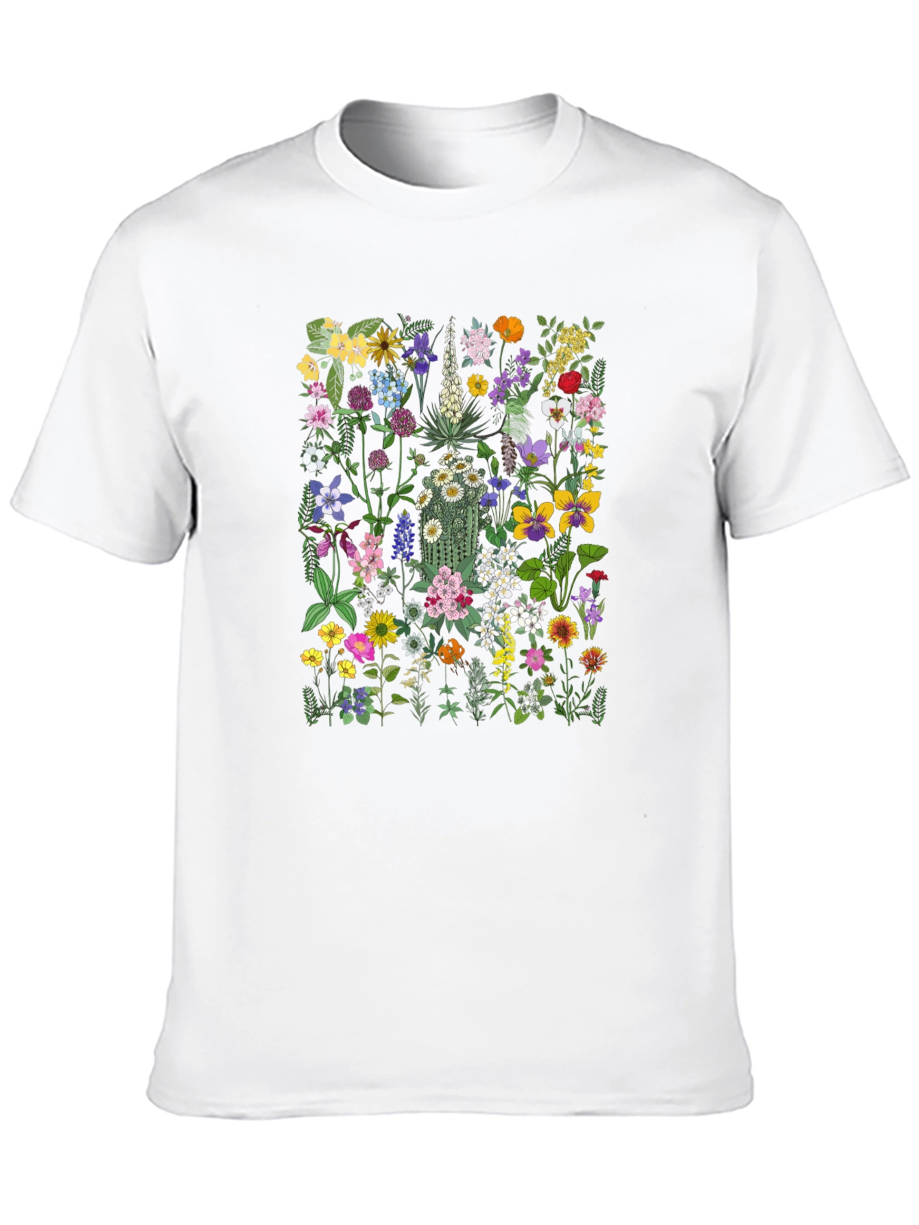 Floral Print Black T-Shirt