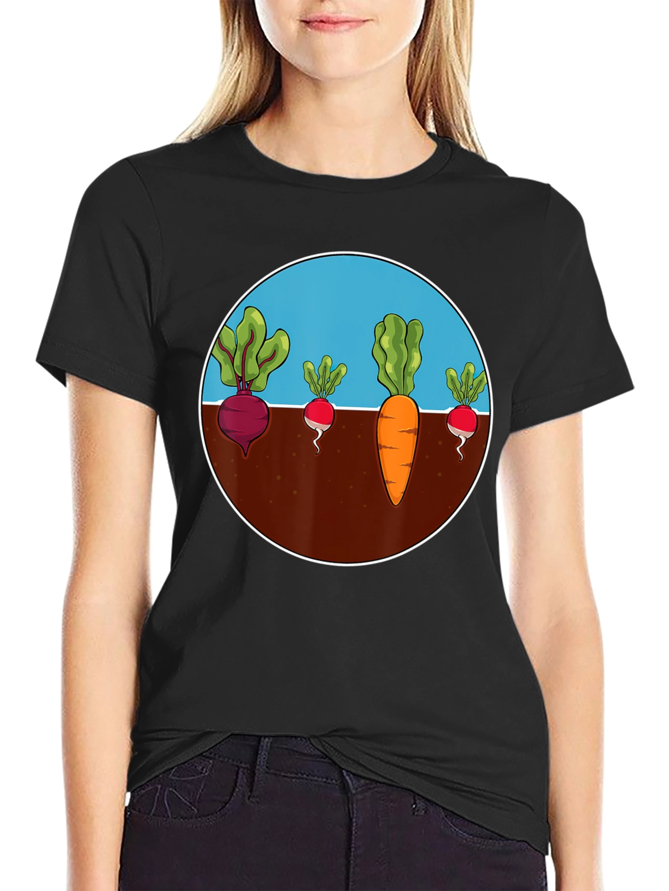 Roots Crop Circle Black Graphic Tee