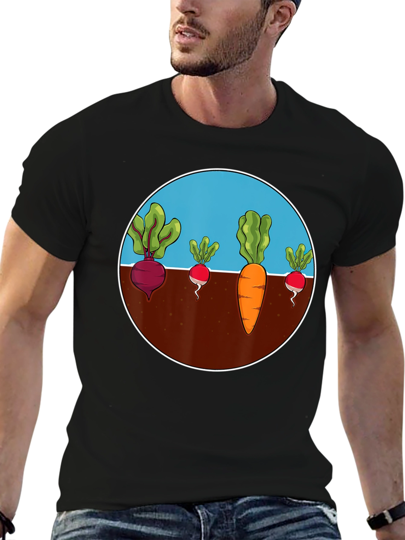 Roots Crop Circle Black Graphic Tee