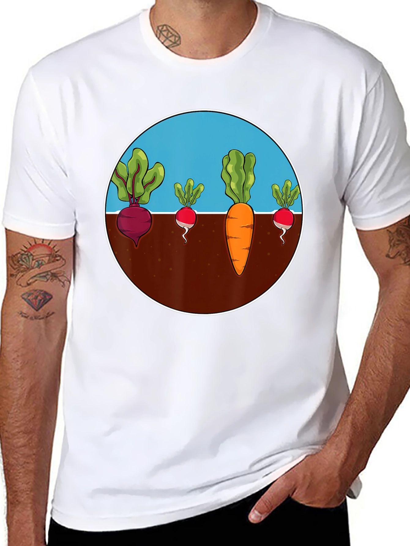 Roots Crop Circle Black Graphic Tee