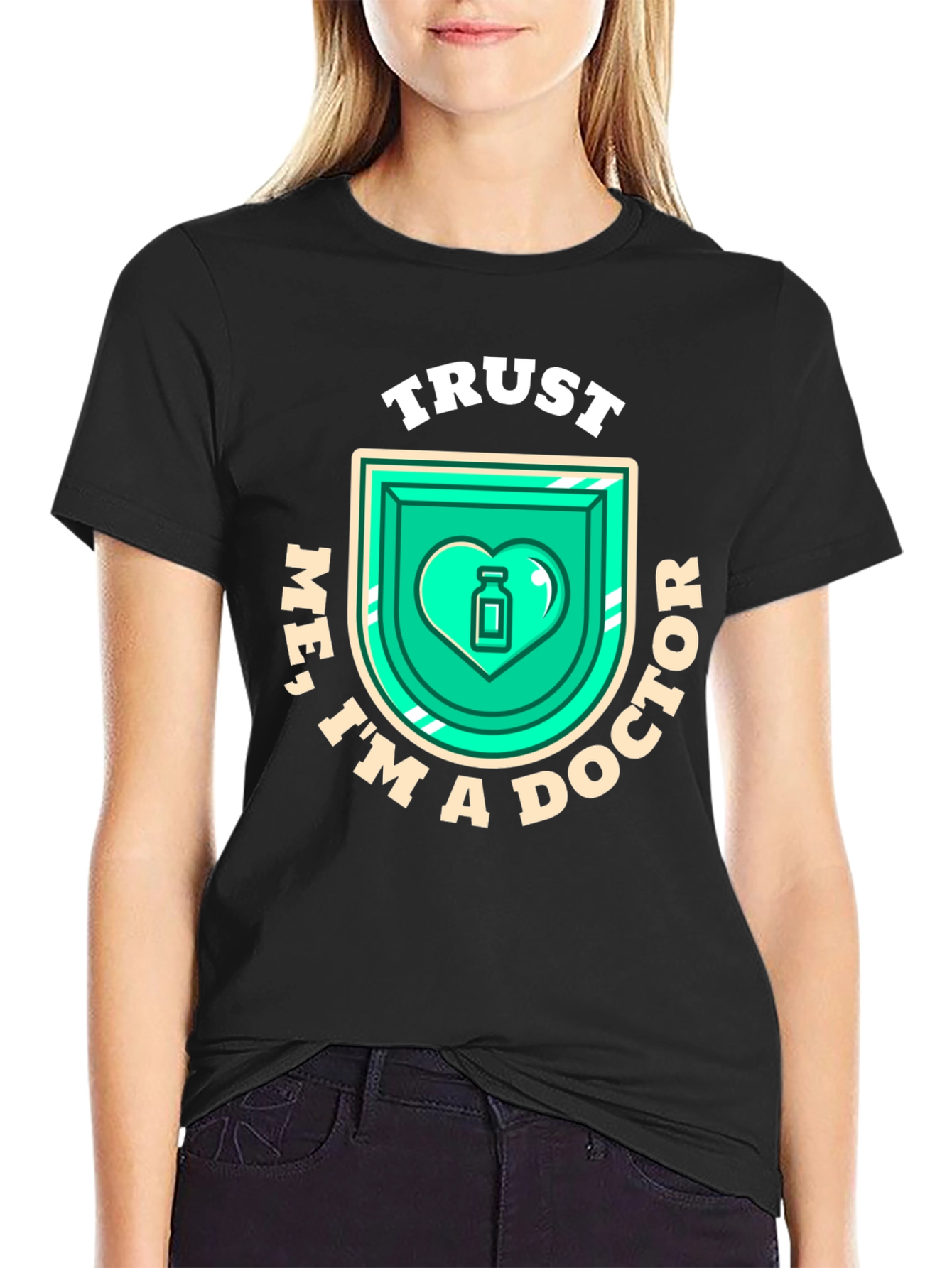 Trust Me Im A Doctor Black T-Shirt
