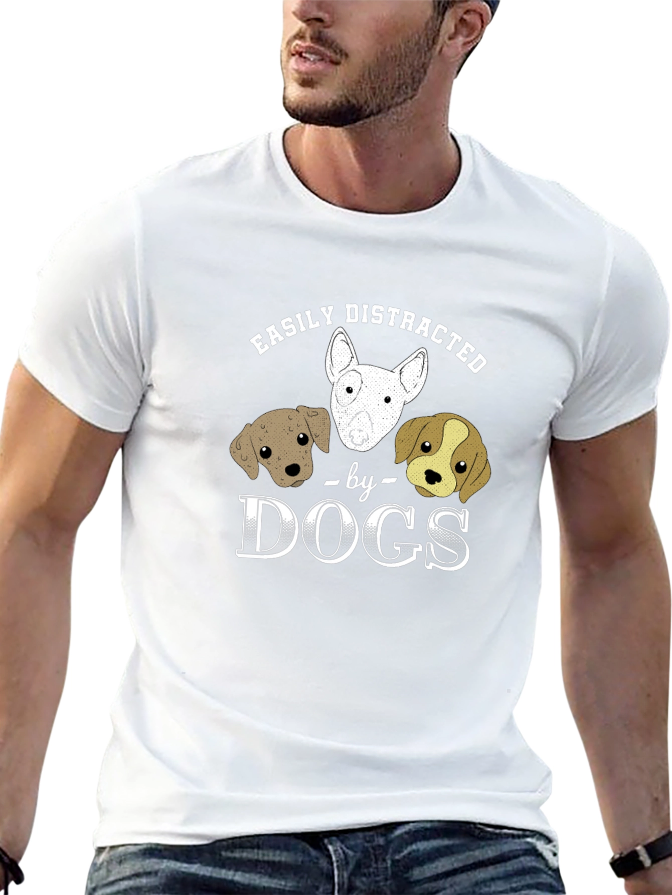 Easily Distracted by Dogs Graphic Tee