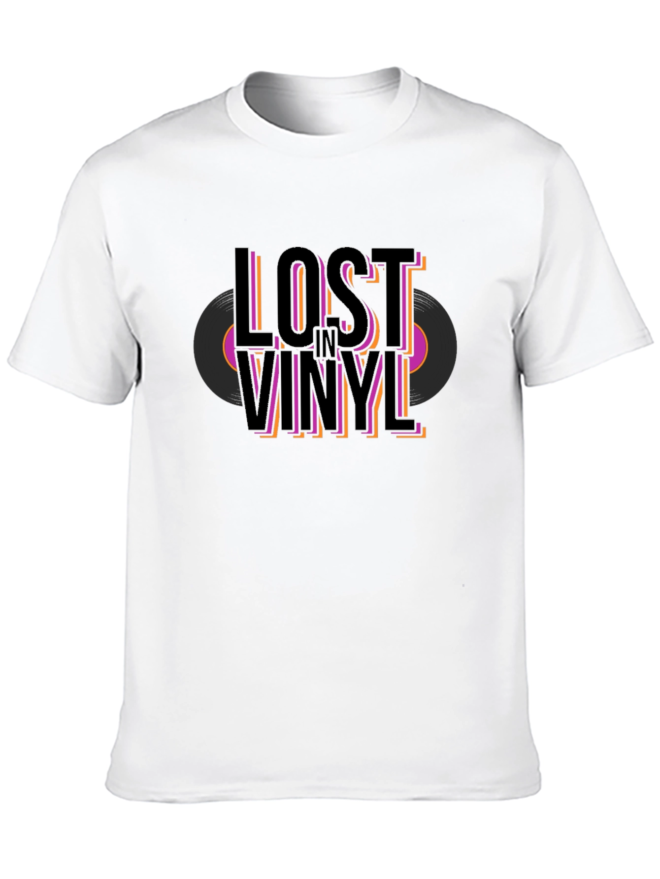Lost in Vinyl Graphic T-Shirt - Retro Music Tee