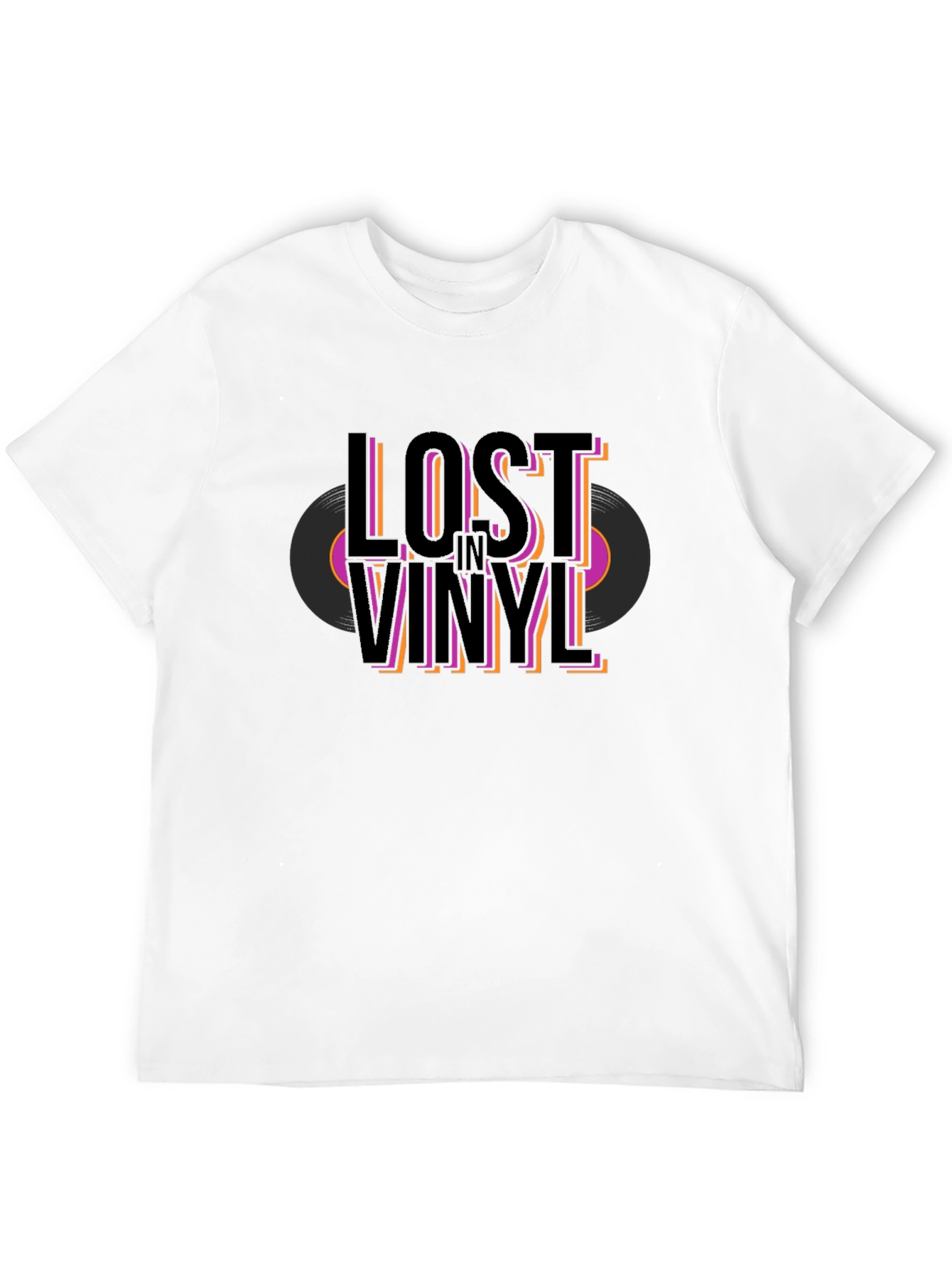 Lost in Vinyl Graphic T-Shirt - Retro Music Tee