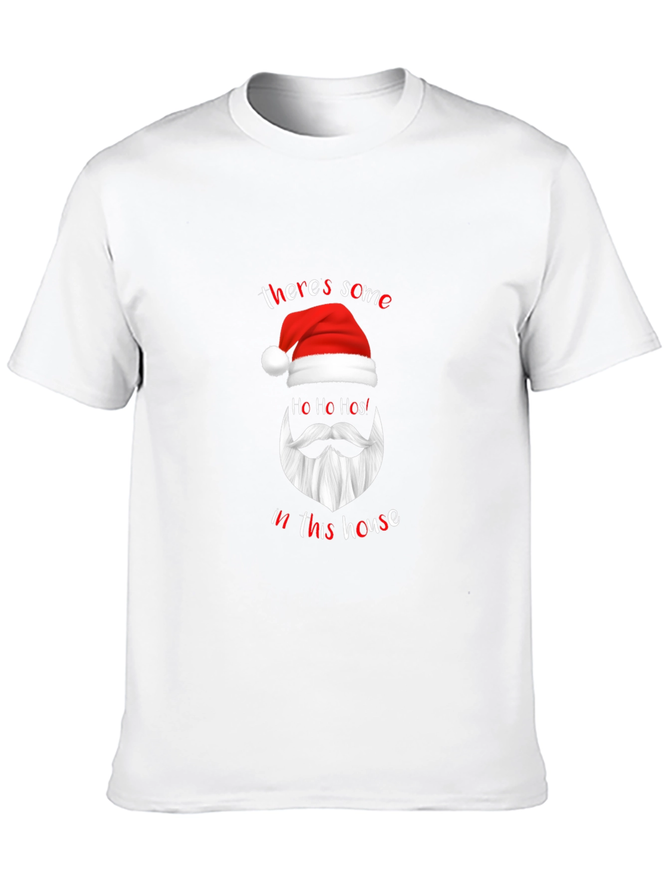 Christmas Santa In This House Mens Tee