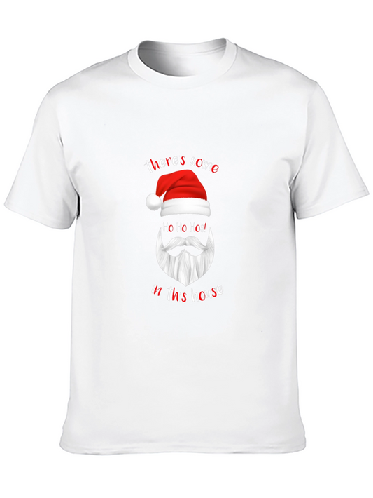Christmas Santa In This House Mens Tee