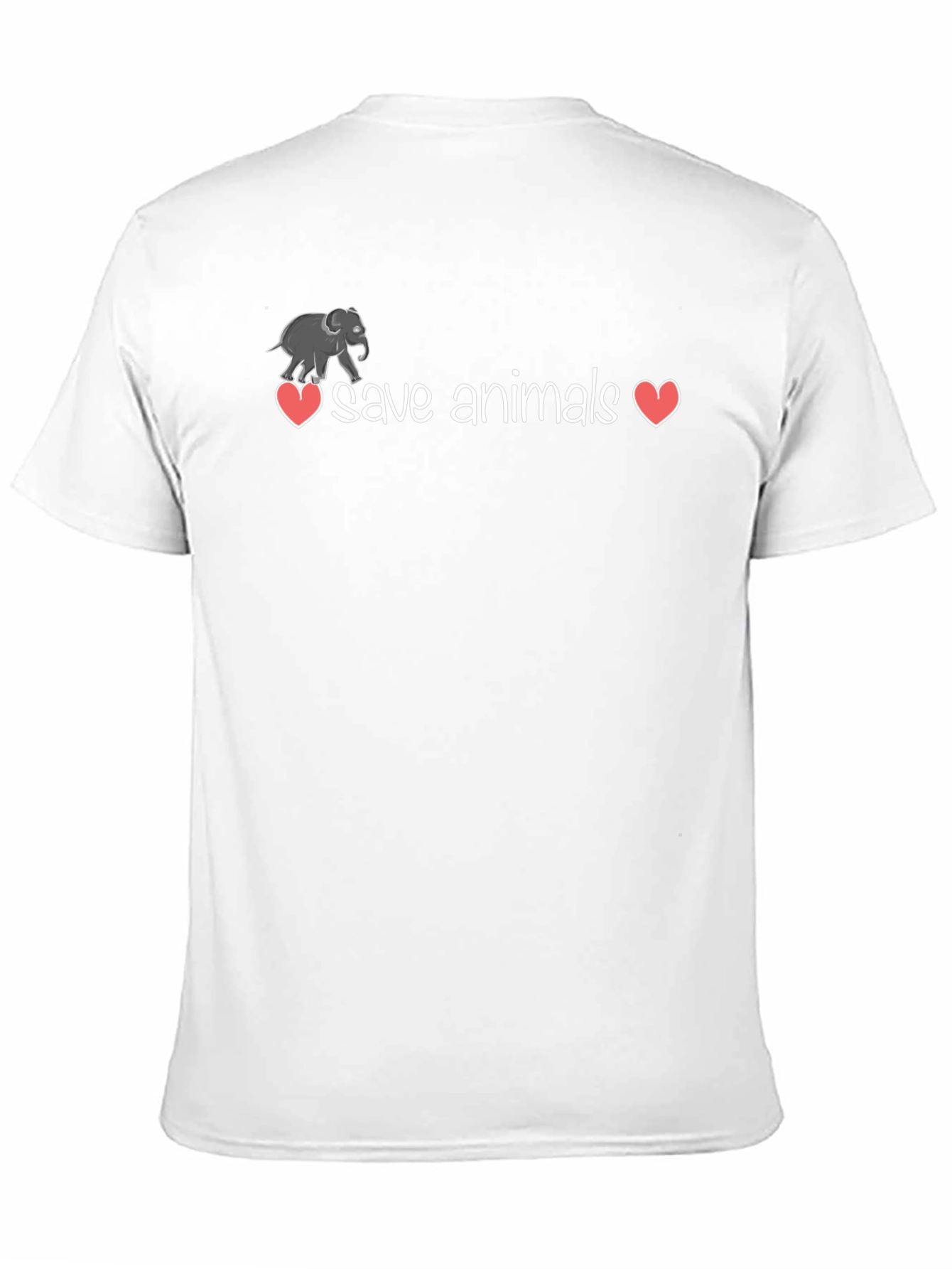 Save Animals T-Shirt - Elephant Heart Design