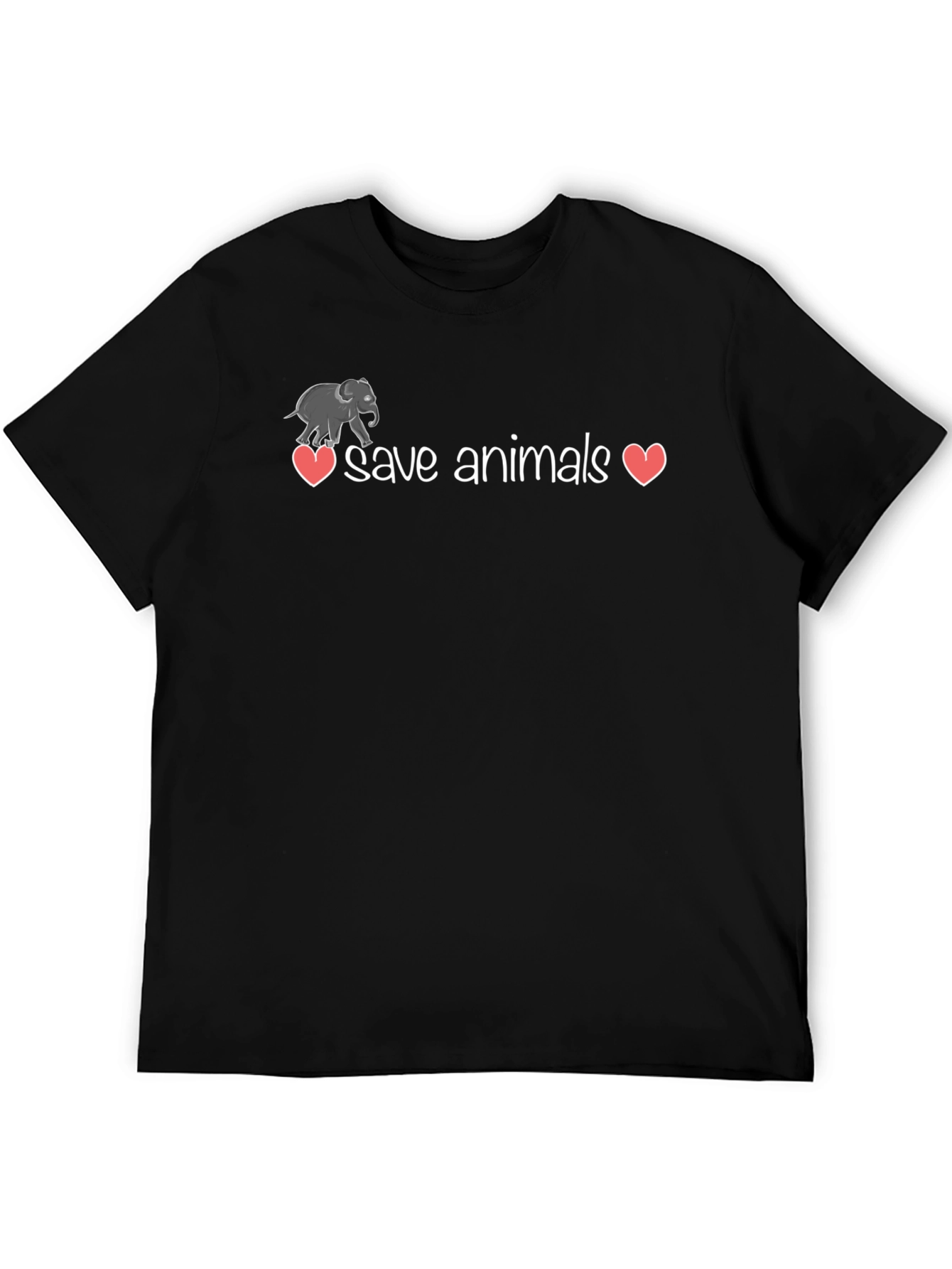 Save Animals T-Shirt - Elephant Heart Design
