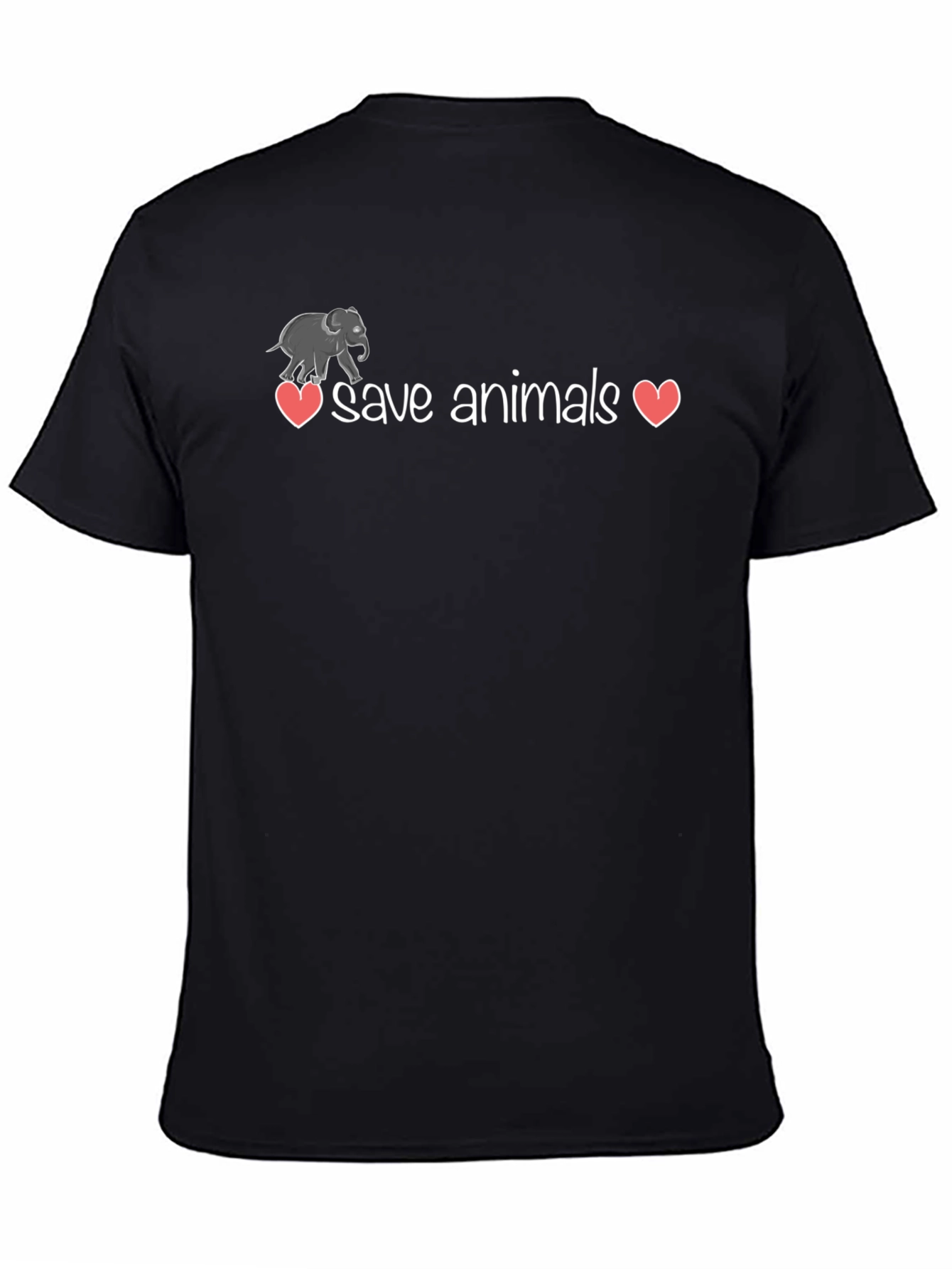 Save Animals T-Shirt - Elephant Heart Design