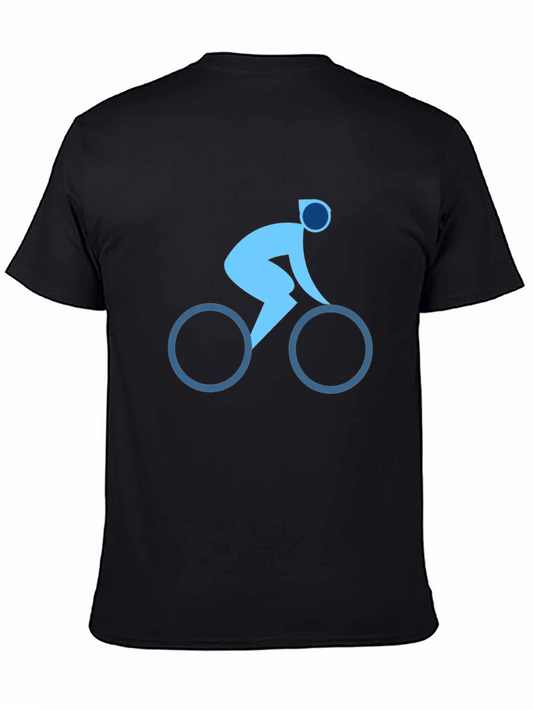 Cyclist Graphic Tee - Black Cotton T-Shirt
