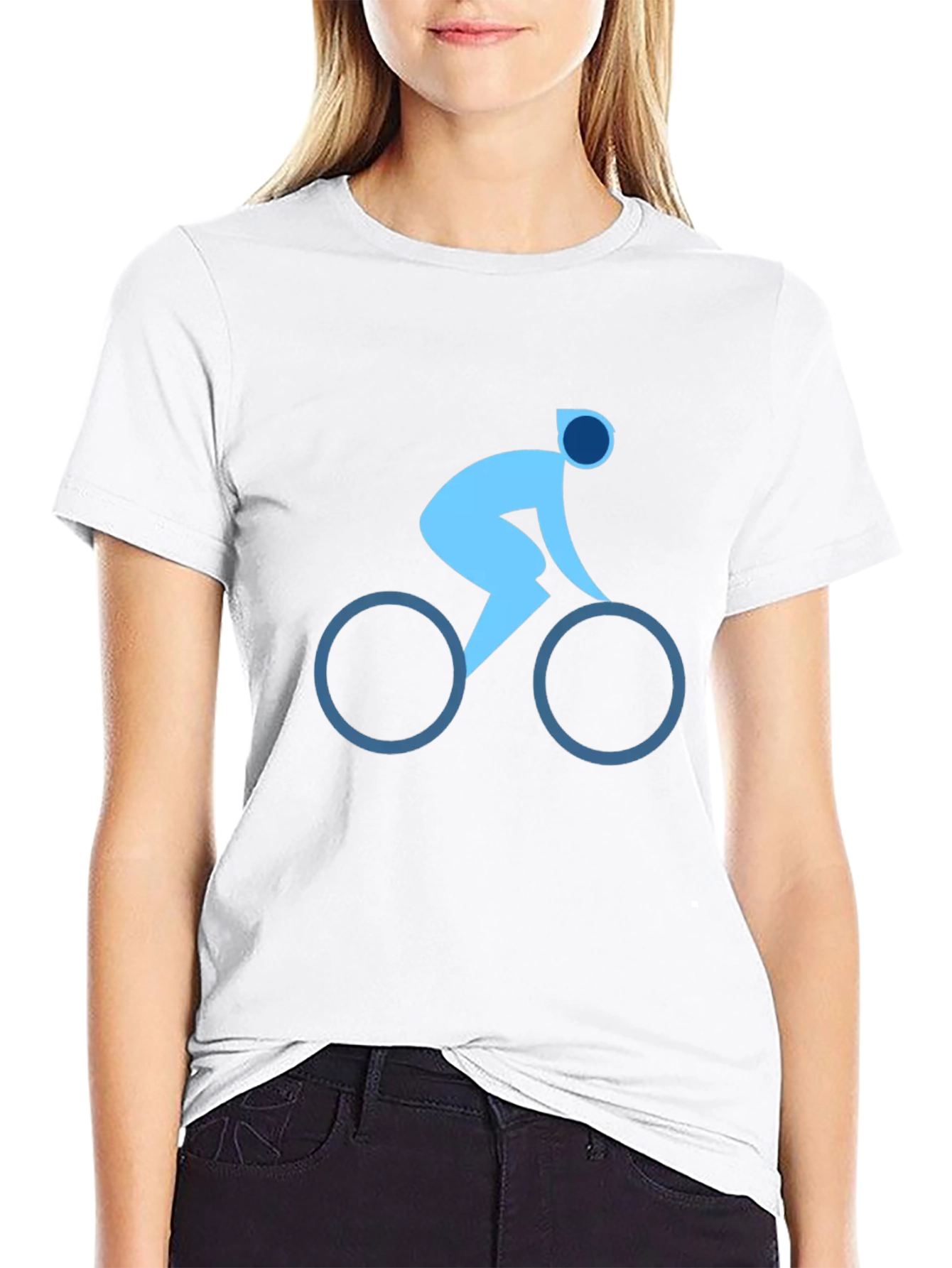 Cyclist Graphic Tee - Black Cotton T-Shirt
