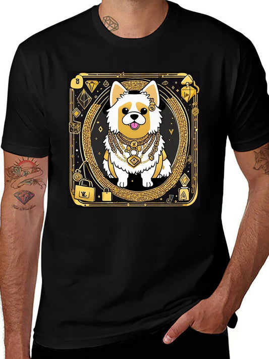 Dog Bling Graphic Tee - Black Cotton T-Shirt