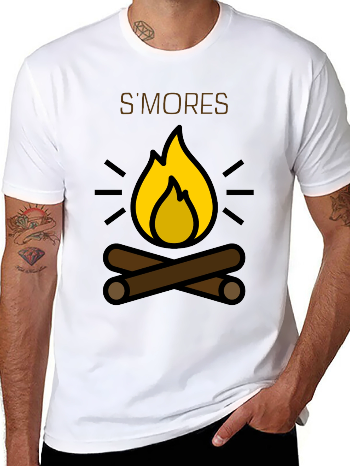 Smores Campfire Graphic Tee - Cozy Camping Shirt