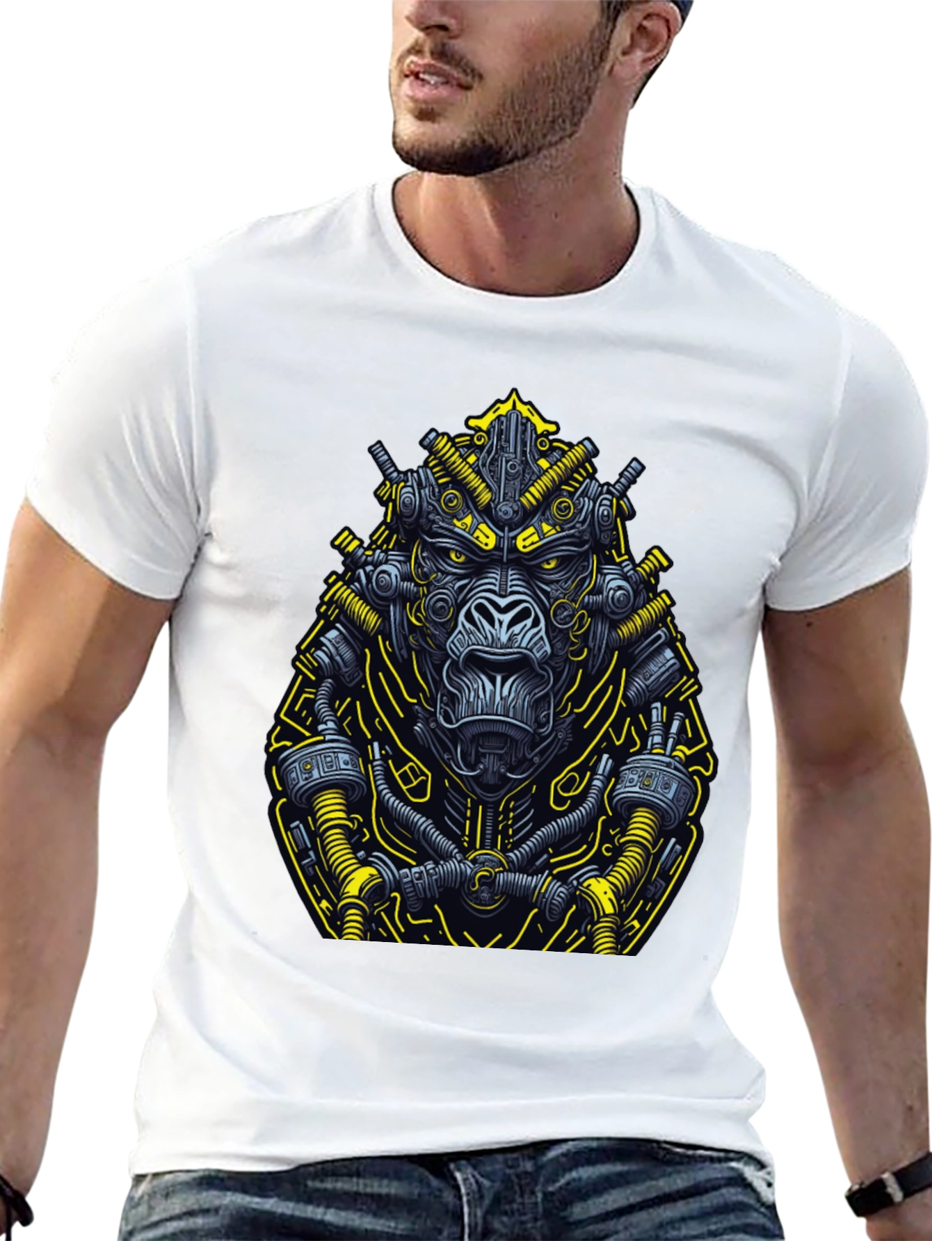Cyber Gorilla Graphic Tee - Black