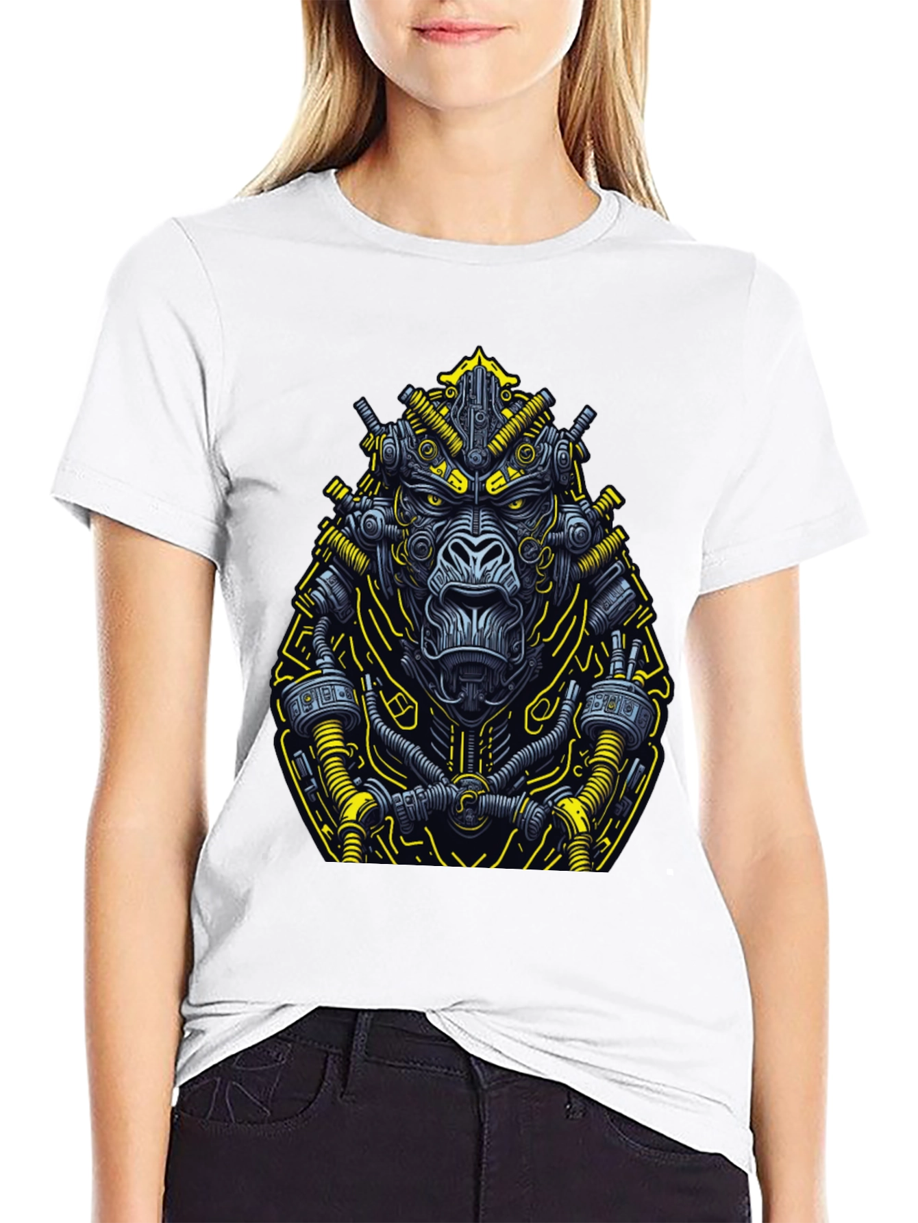 Cyber Gorilla Graphic Tee - Black