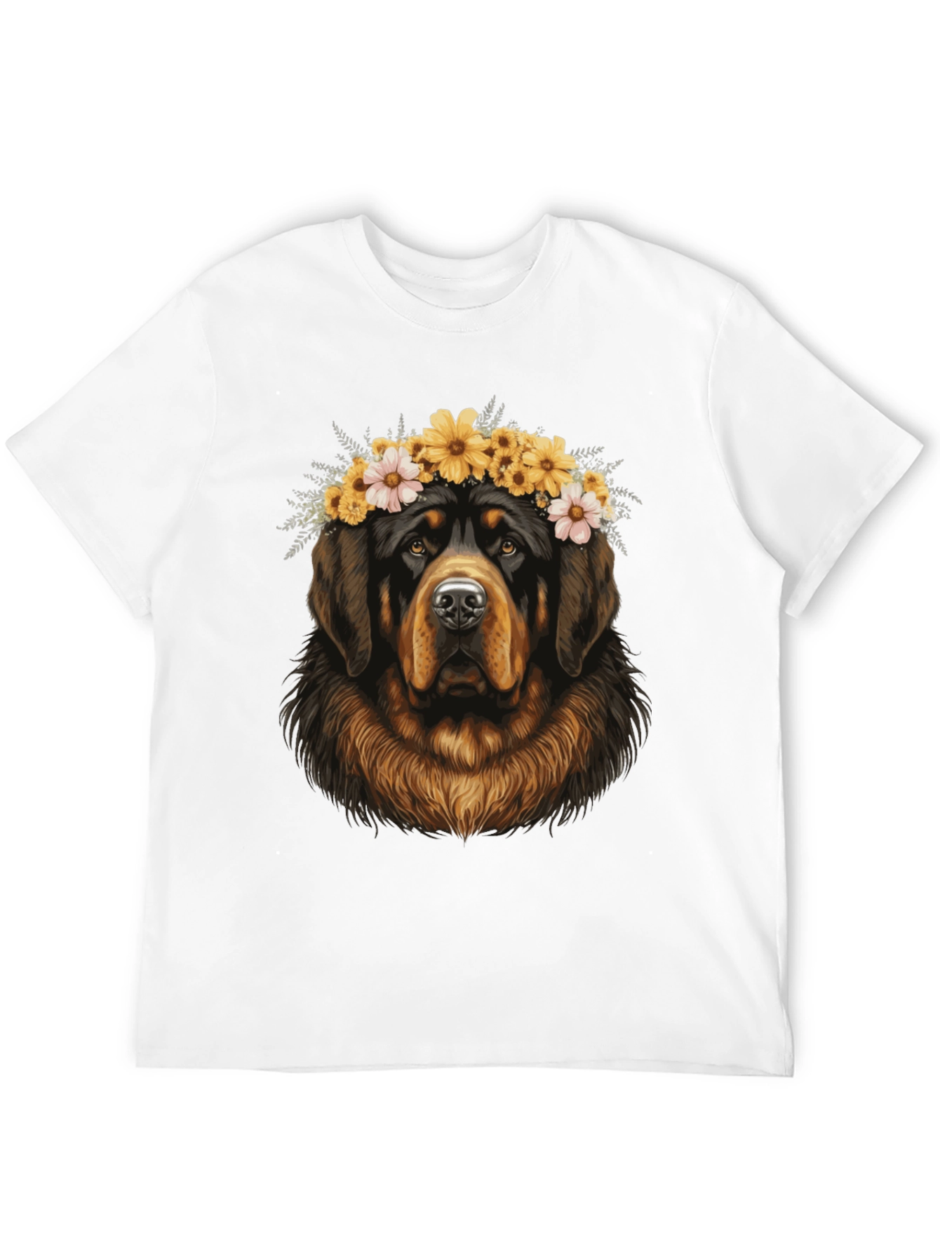 Dog with Flower Crown T-Shirt - Unique Graphic Tee