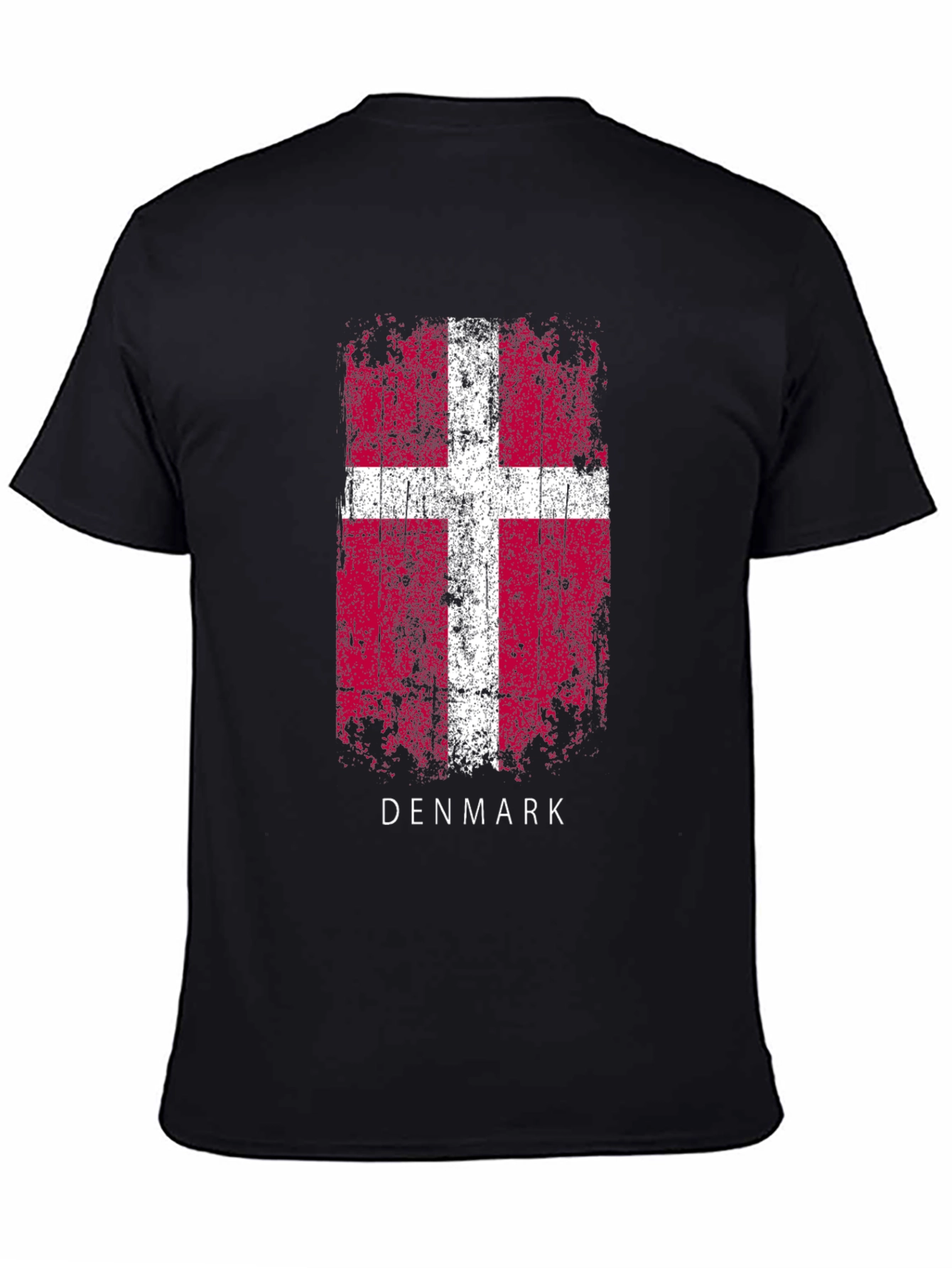 Denmark Flag T-Shirt - Grunge Style