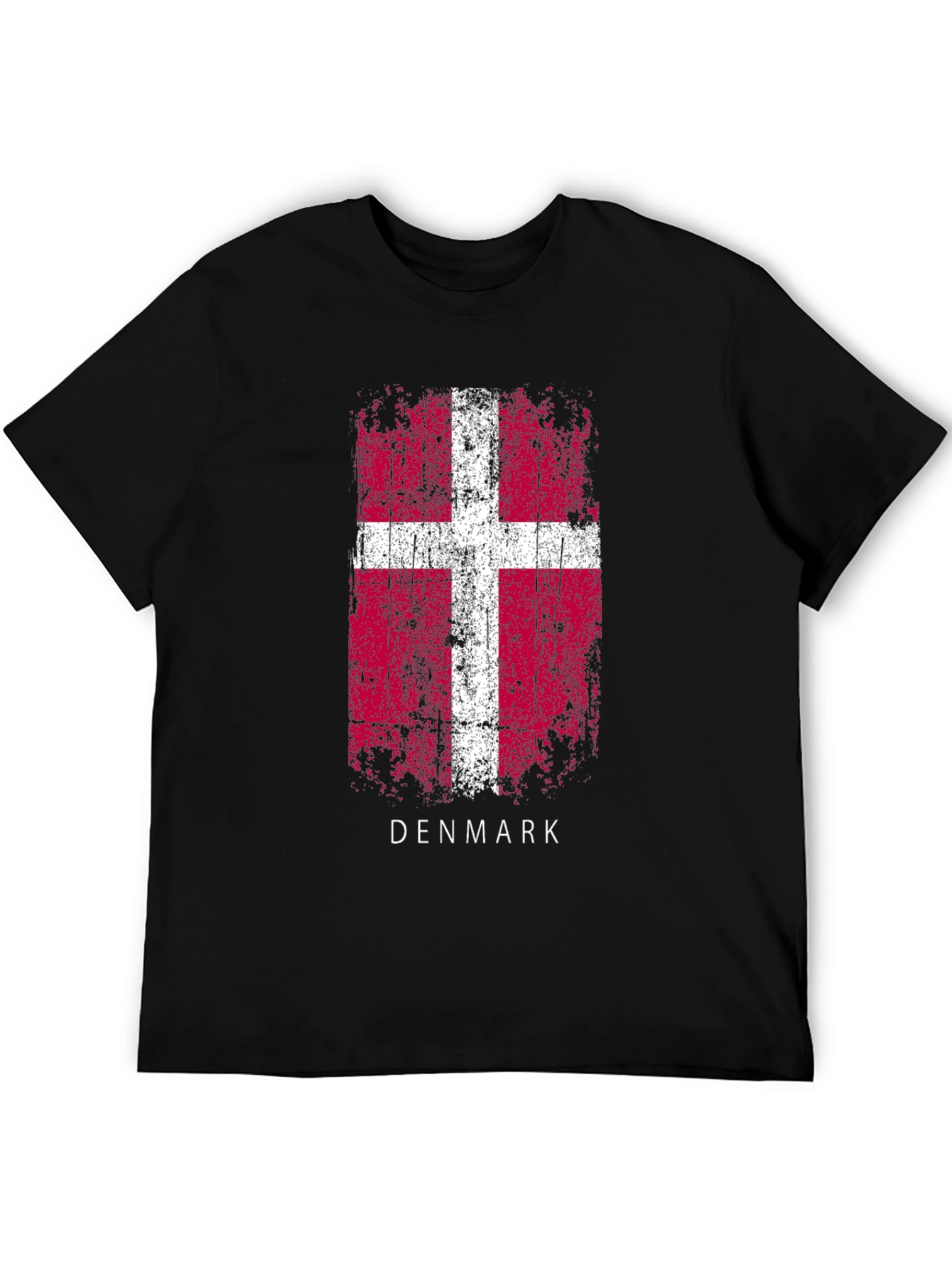 Denmark Flag T-Shirt - Grunge Style