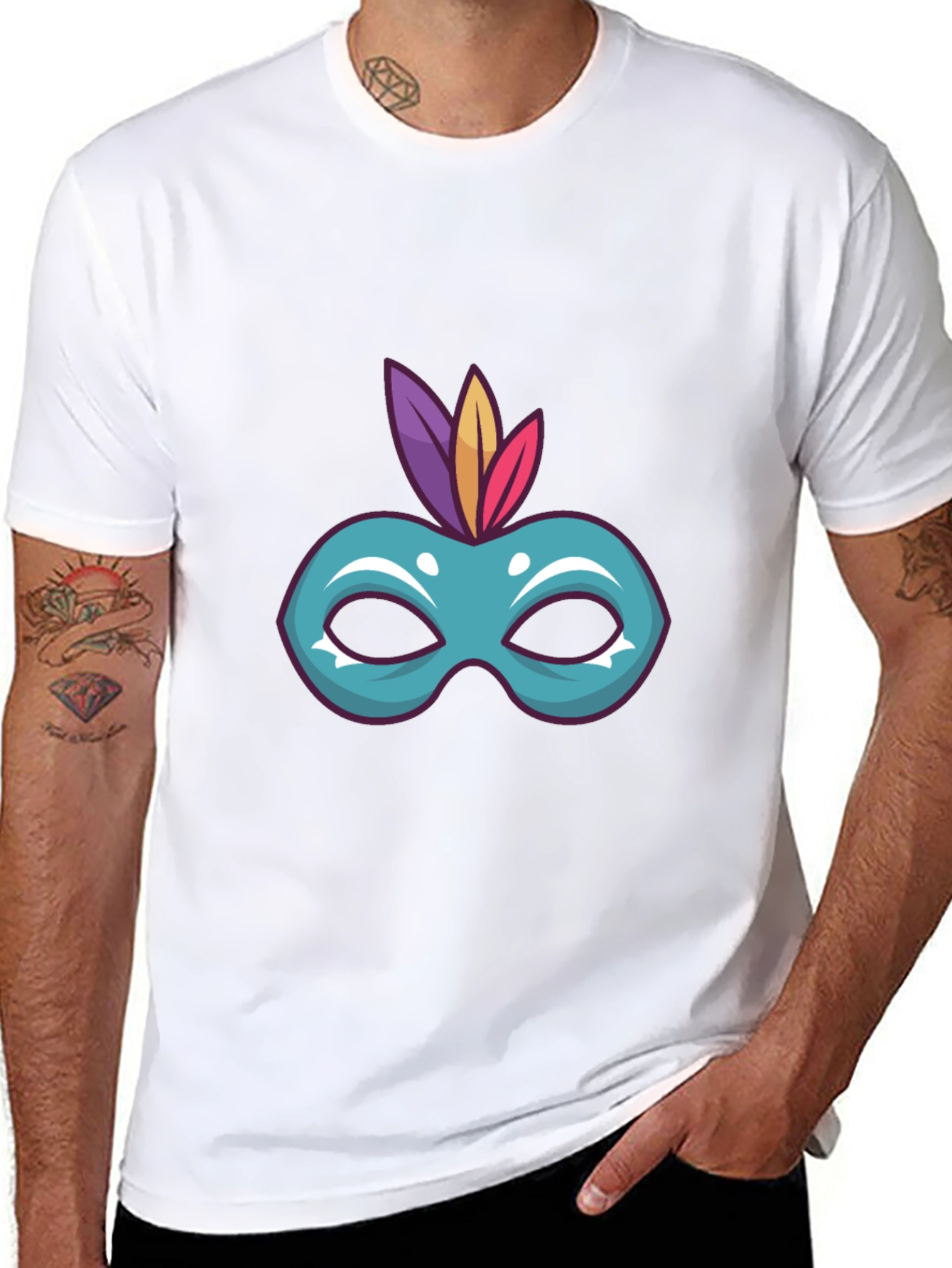 Carnival Mask Graphic T-Shirt