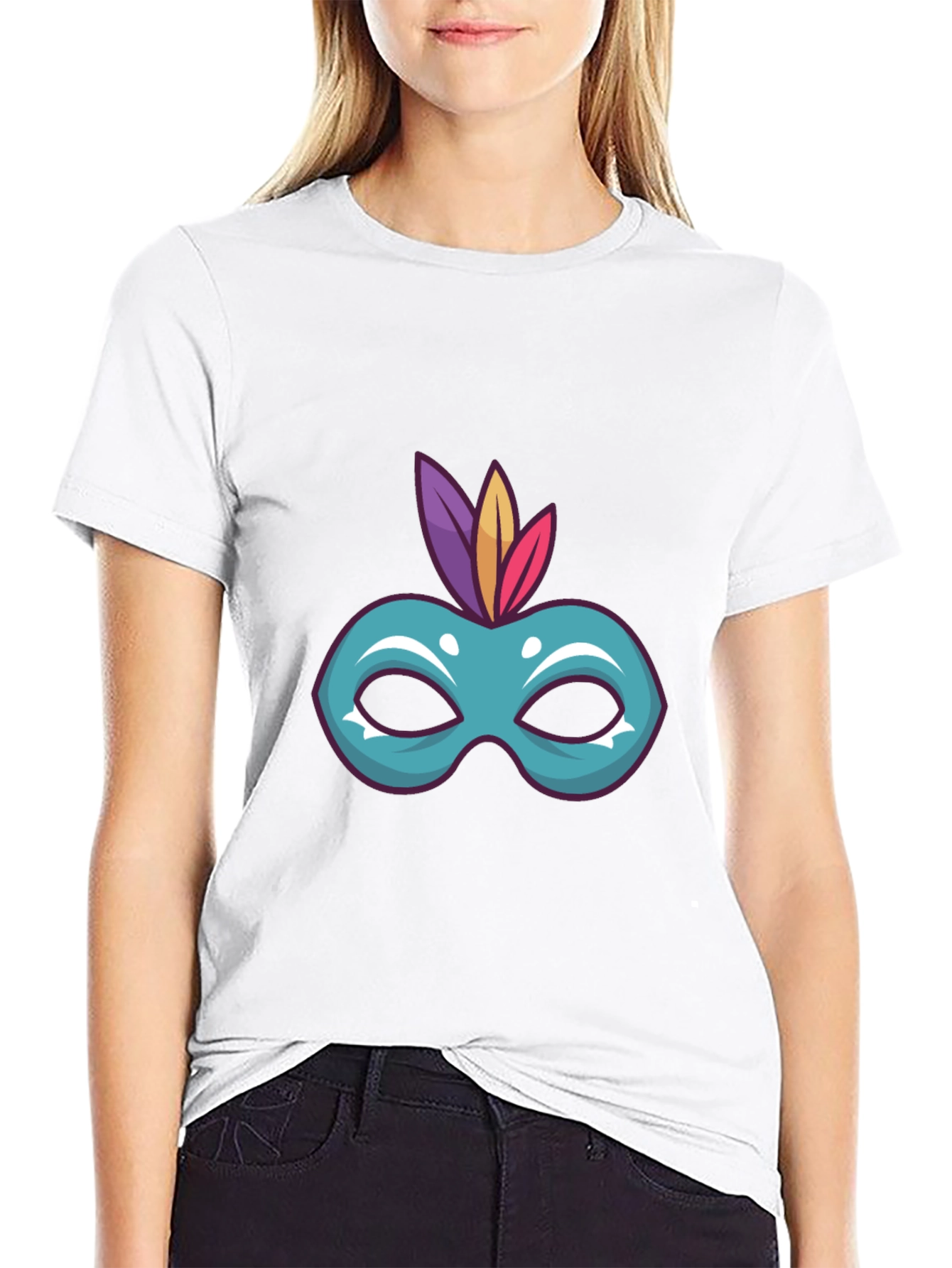 Carnival Mask Graphic T-Shirt