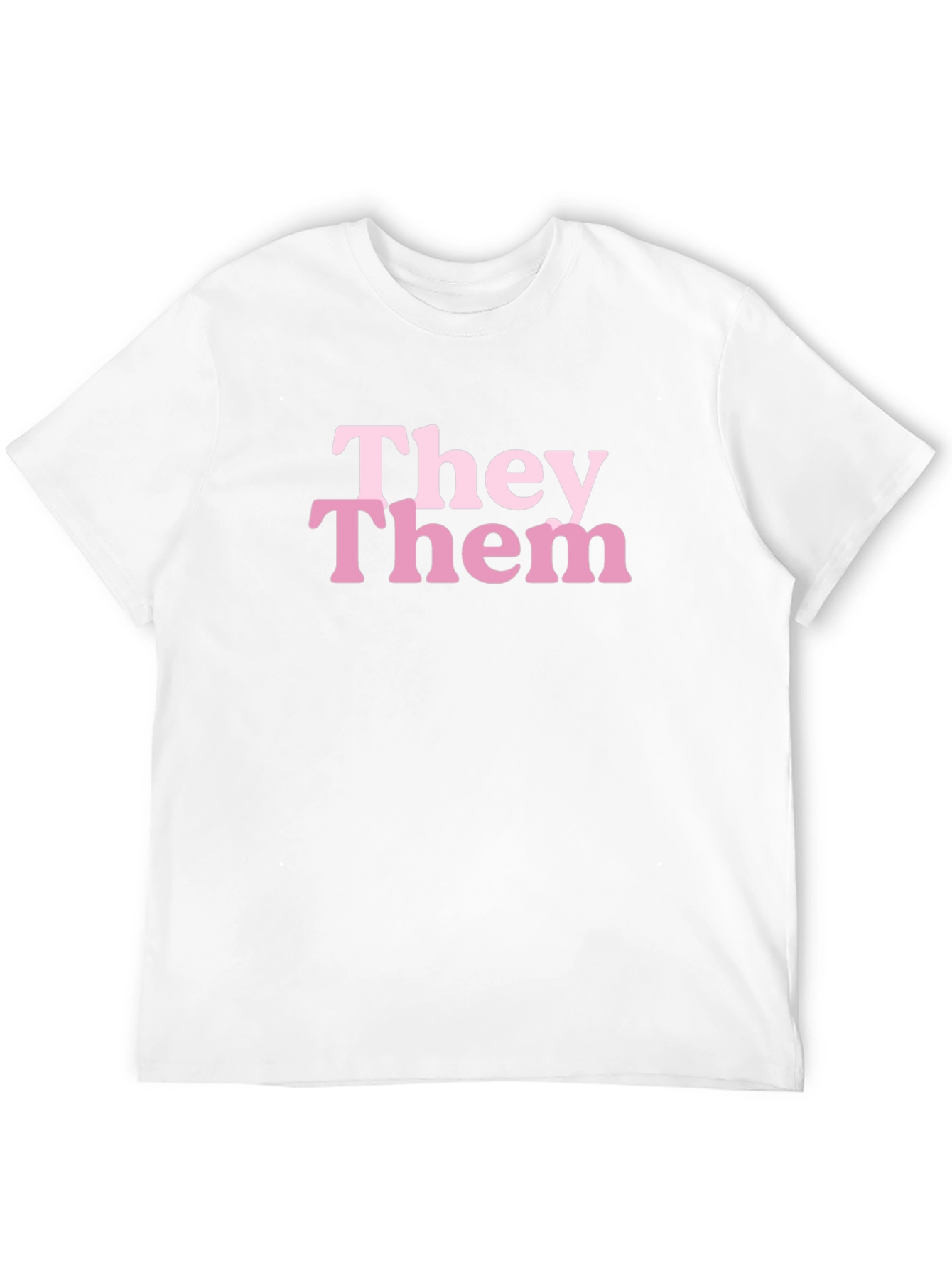 They Them Pronoun T-Shirt - Black Cotton Blend