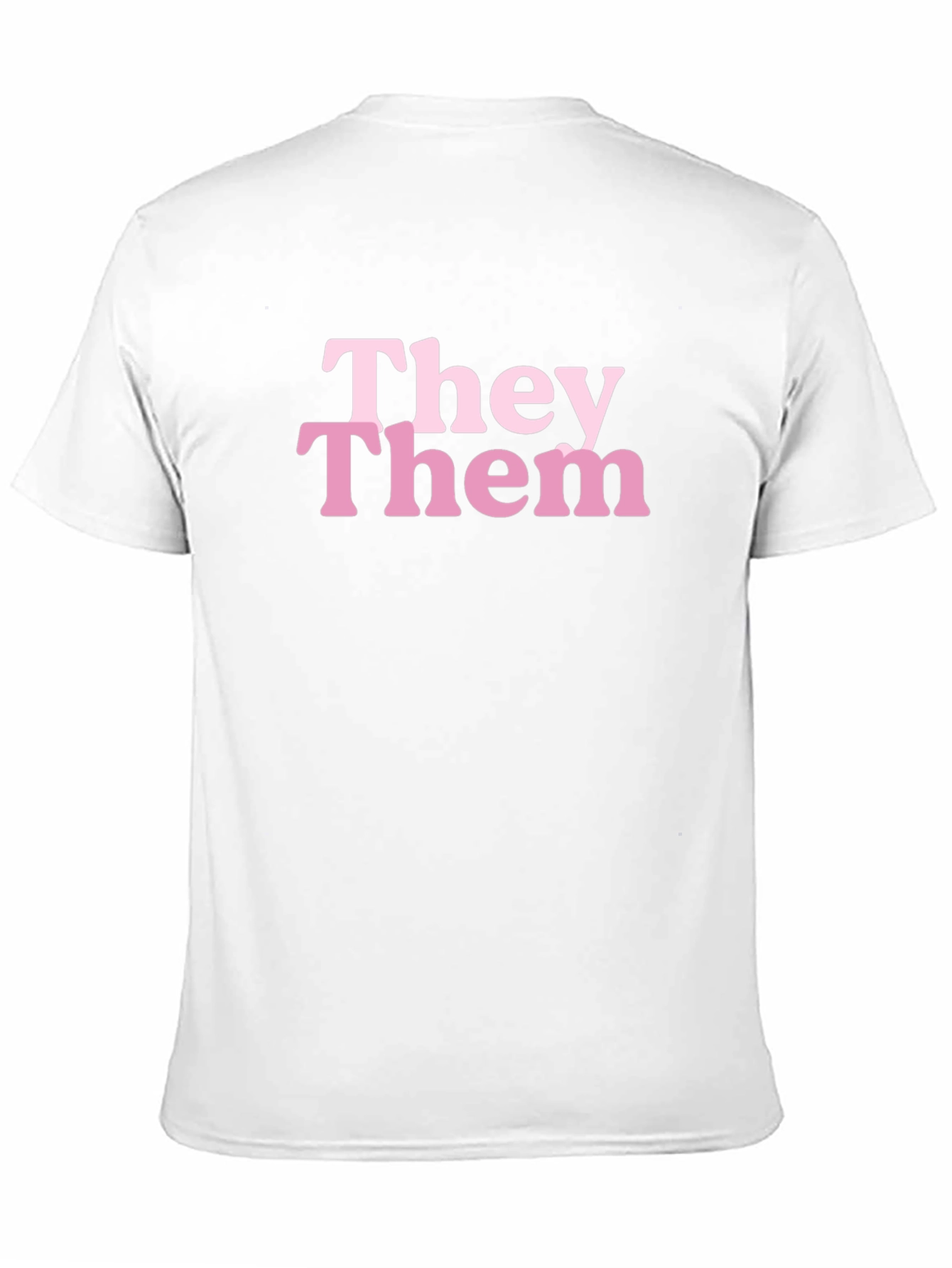 They Them Pronoun T-Shirt - Black Cotton Blend