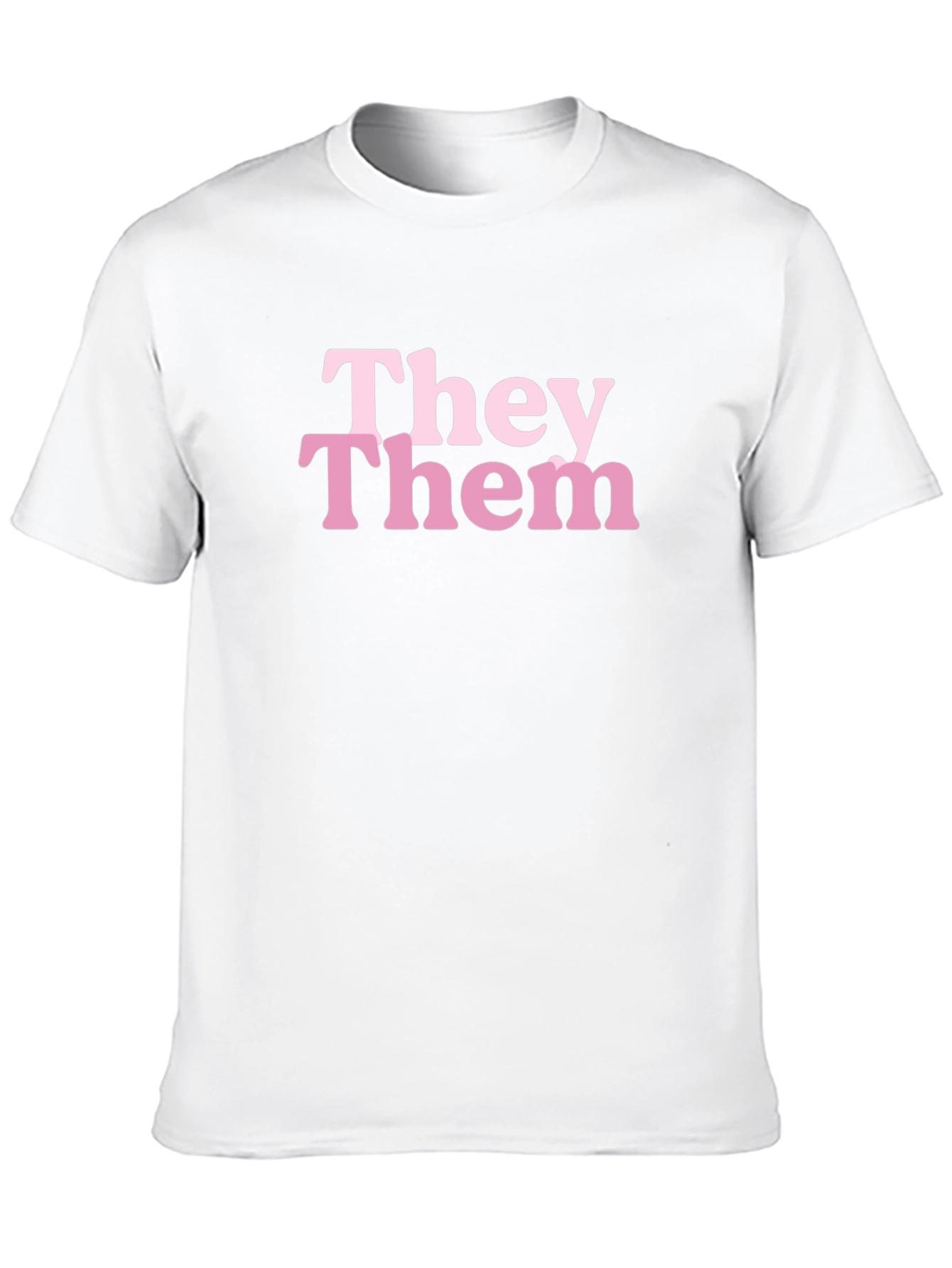 They Them Pronoun T-Shirt - Black Cotton Blend