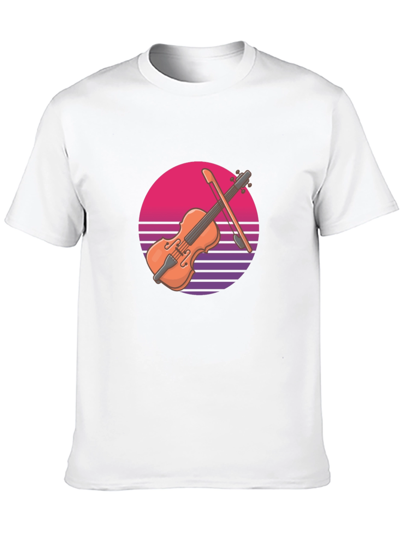 Retro Violin Graphic Tee - Cool Musician T-Shirt