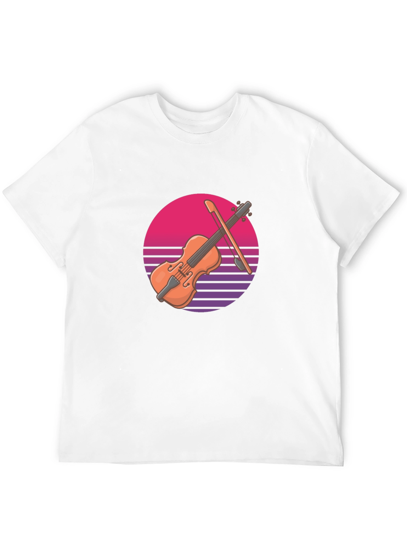 Retro Violin Graphic Tee - Cool Musician T-Shirt