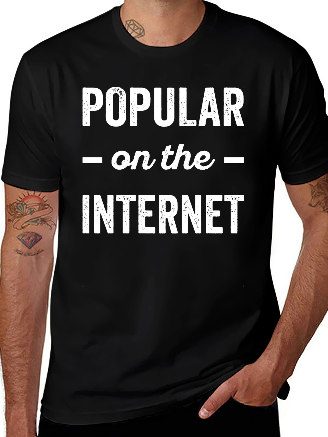 Popular on the Internet Graphic Tee - Black