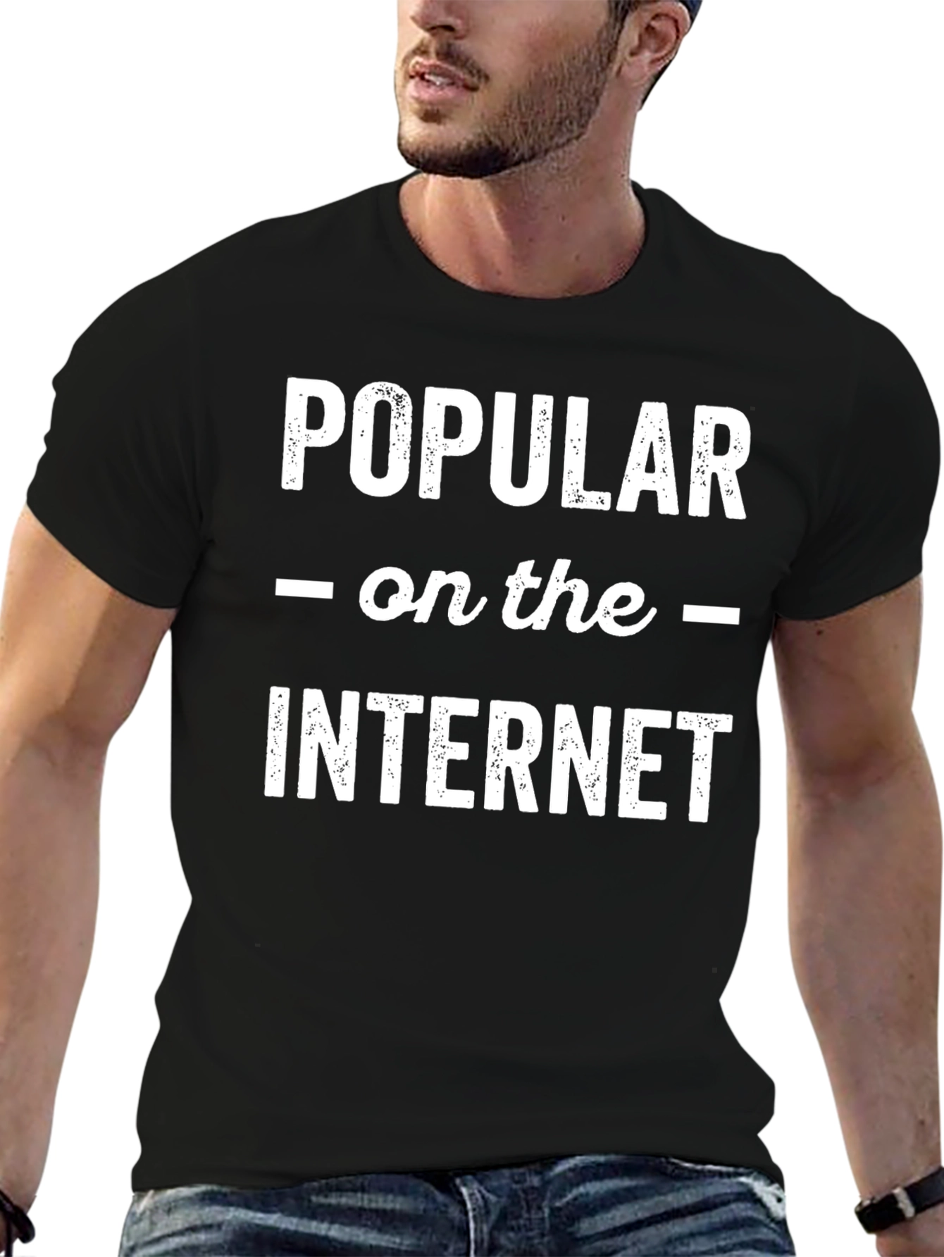 Popular on the Internet Graphic Tee - Black
