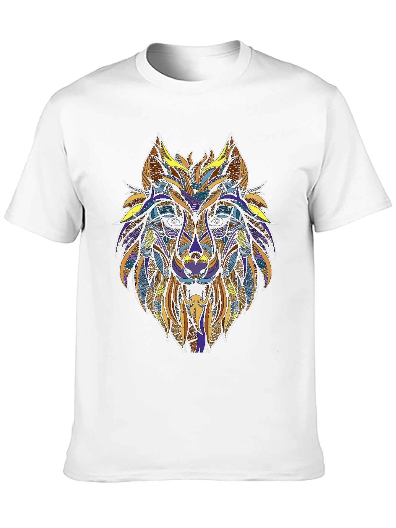 Wolf Graphic Print Tee - Stylish Mens T-Shirt
