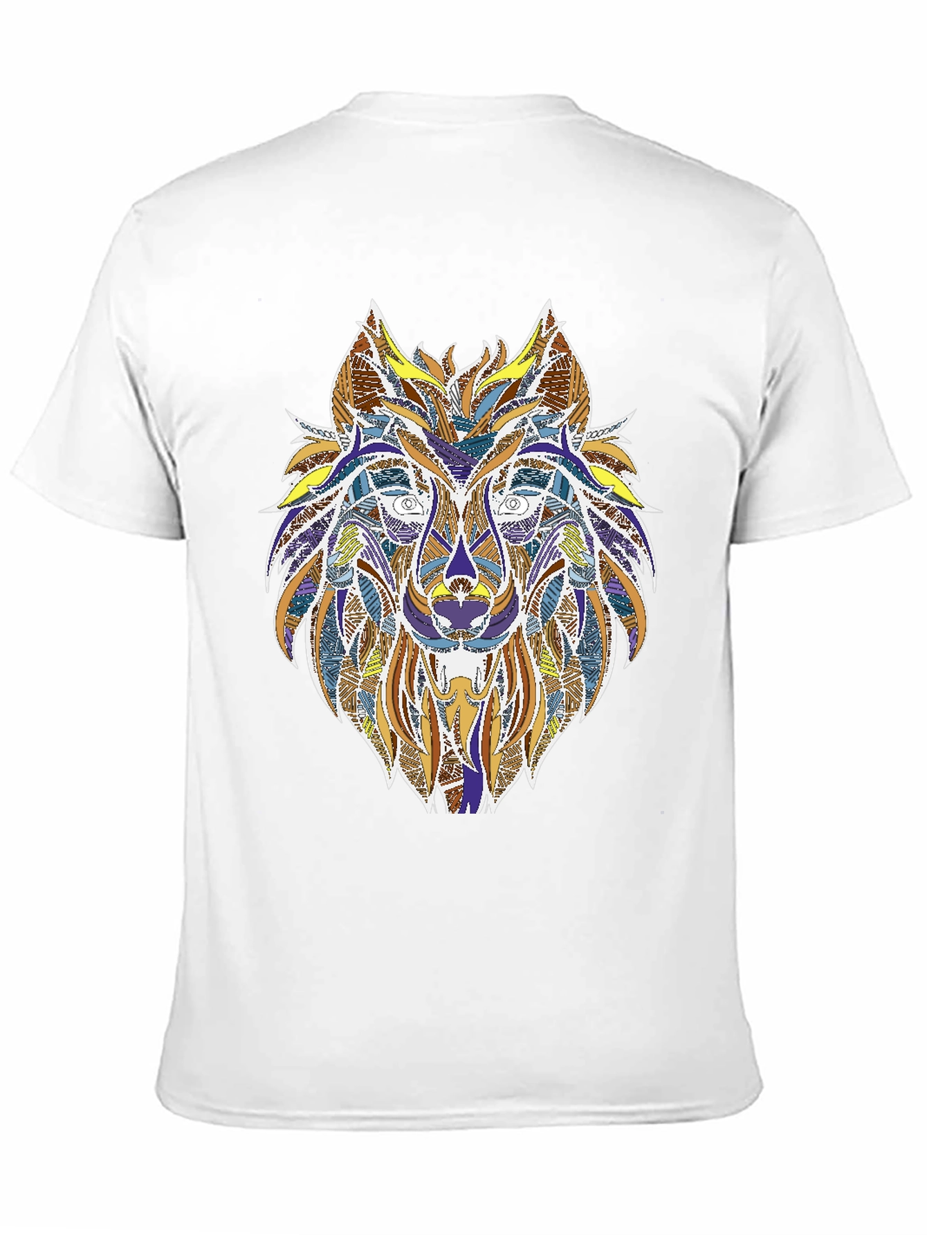 Wolf Graphic Print Tee - Stylish Mens T-Shirt