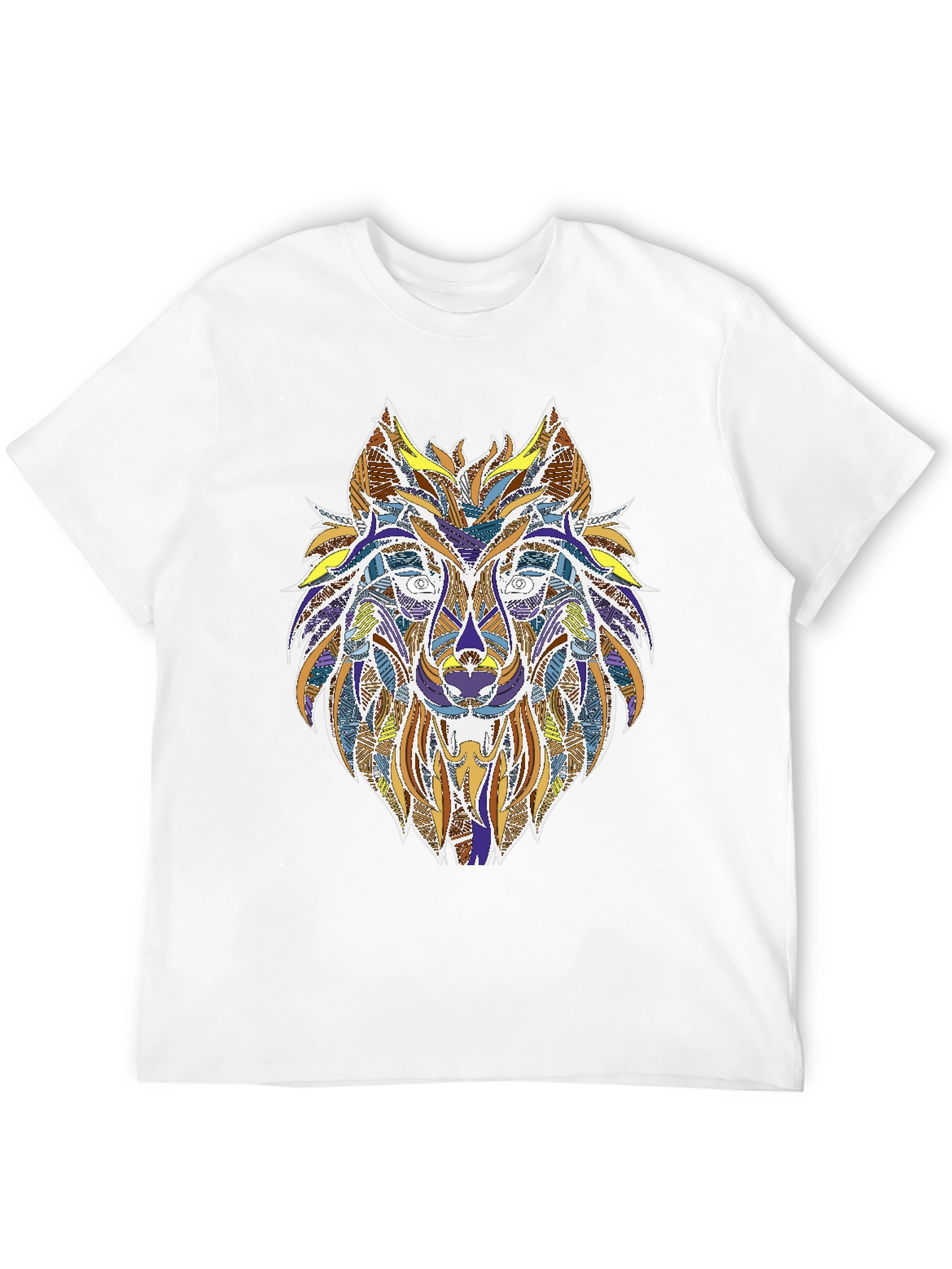 Wolf Graphic Print Tee - Stylish Mens T-Shirt