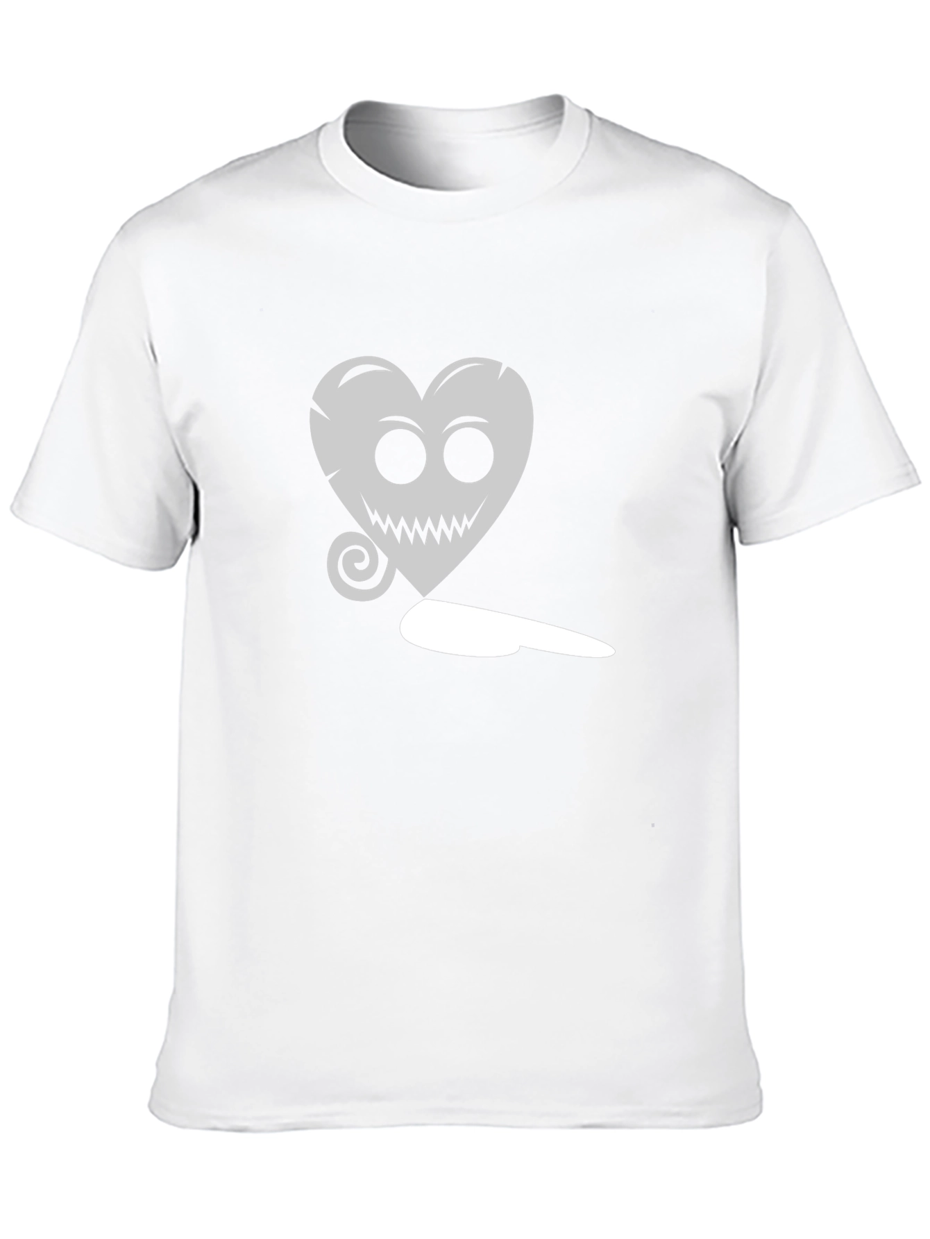 Creepy Heart & Dagger Graphic Black T-Shirt