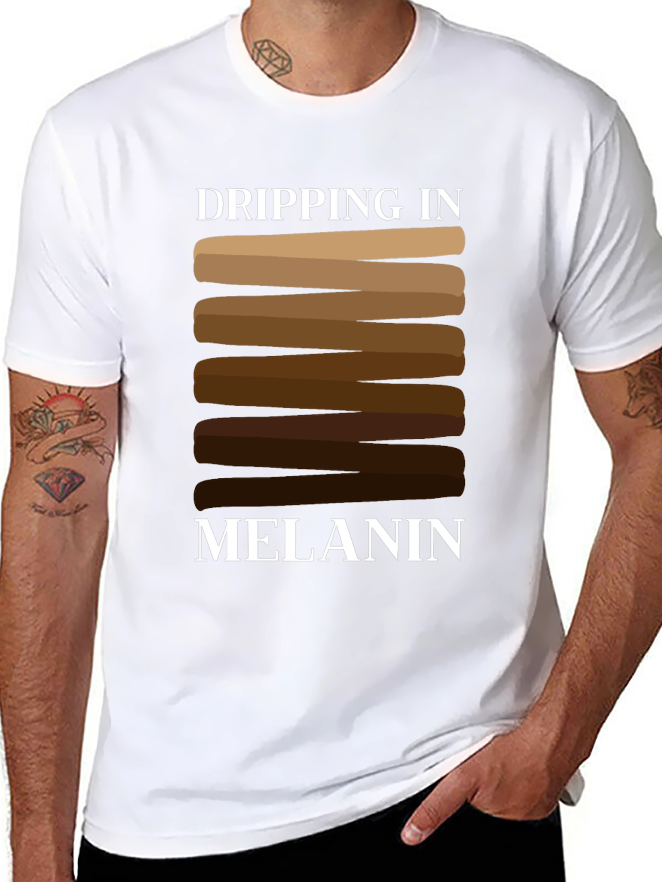Dripping in Melanin T-Shirt Black Cotton