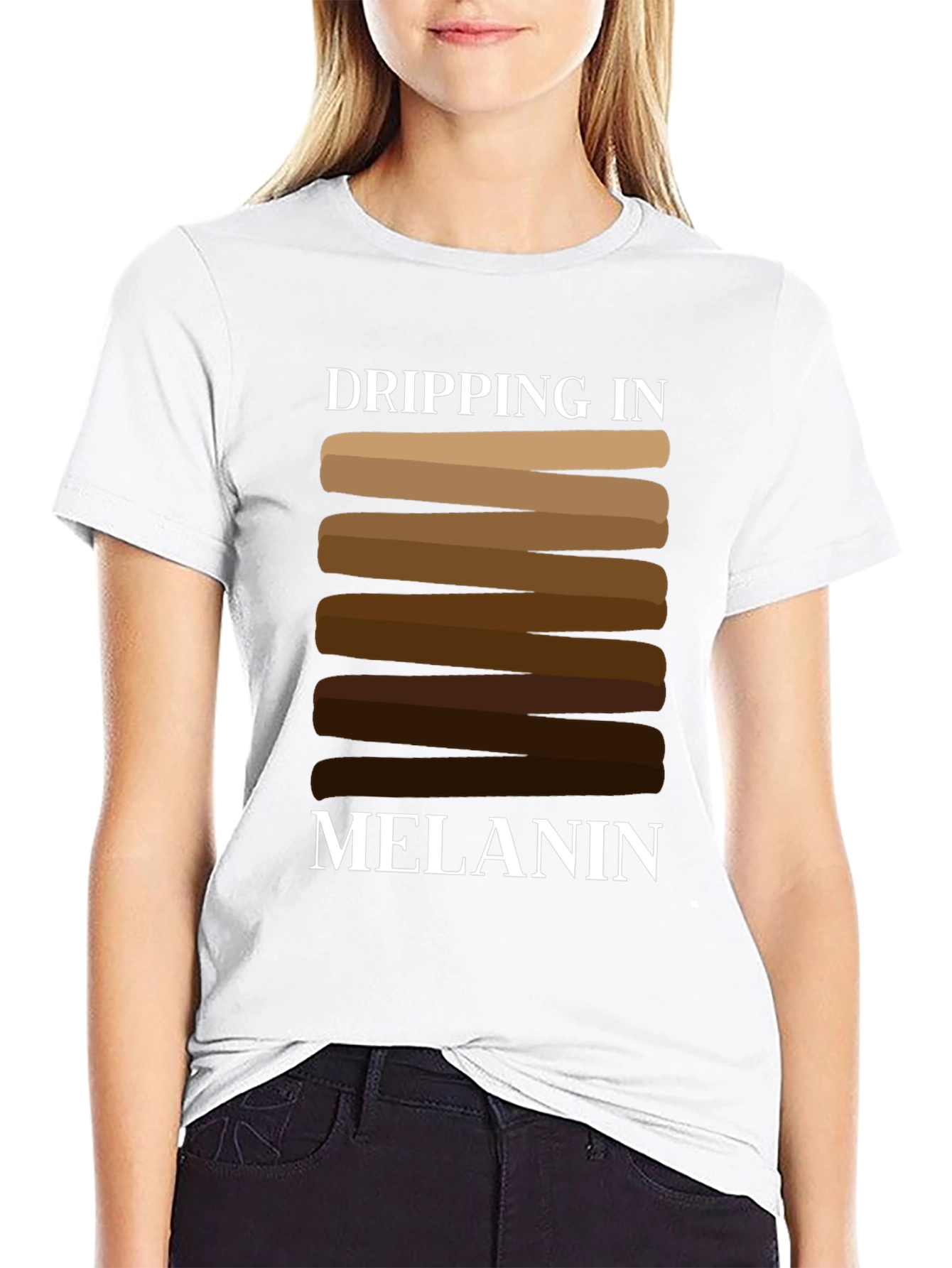 Dripping in Melanin T-Shirt Black Cotton