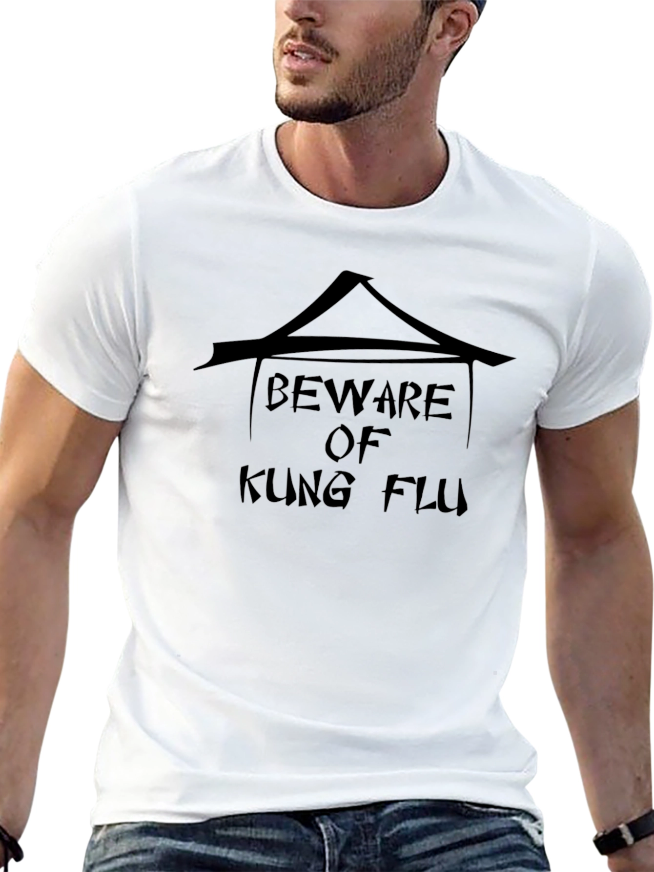 Beware of Kung Flu Black T-Shirt