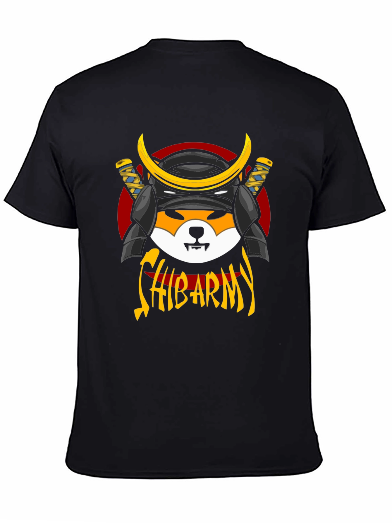 Shiba Army Samurai Graphic T-Shirt - Black Cotton Tee