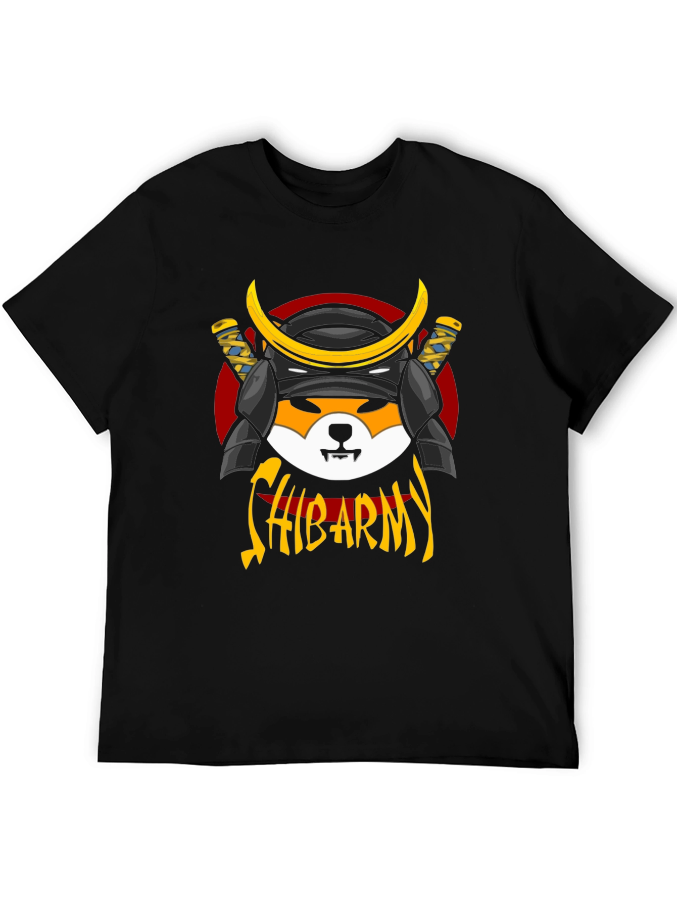 Shiba Army Samurai Graphic T-Shirt - Black Cotton Tee