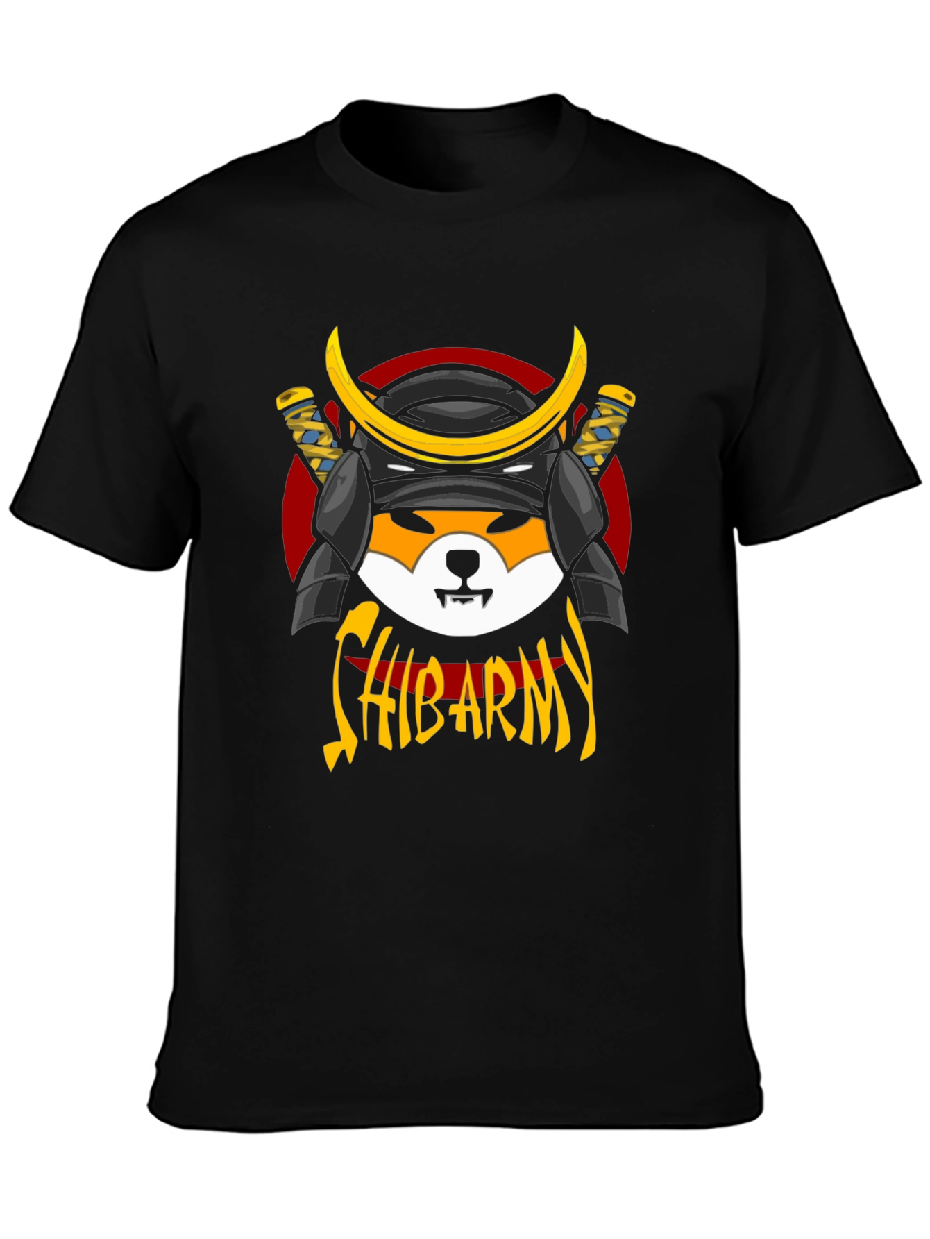 Shiba Army Samurai Graphic T-Shirt - Black Cotton Tee