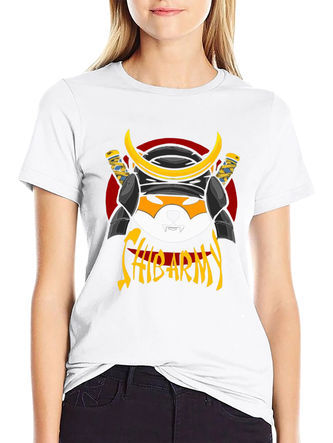 Shiba Army Samurai Graphic T-Shirt - Black Cotton Tee