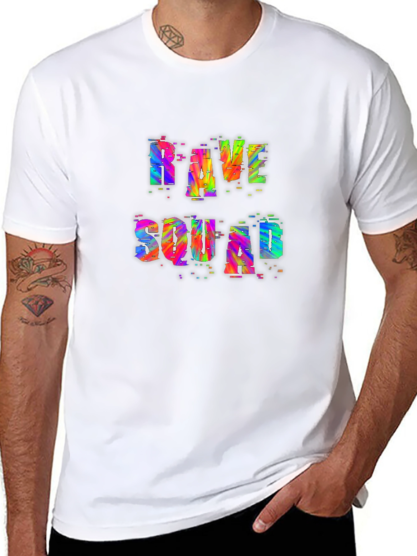 Rave Squad Graphic T-Shirt - Vibrant Party Tee