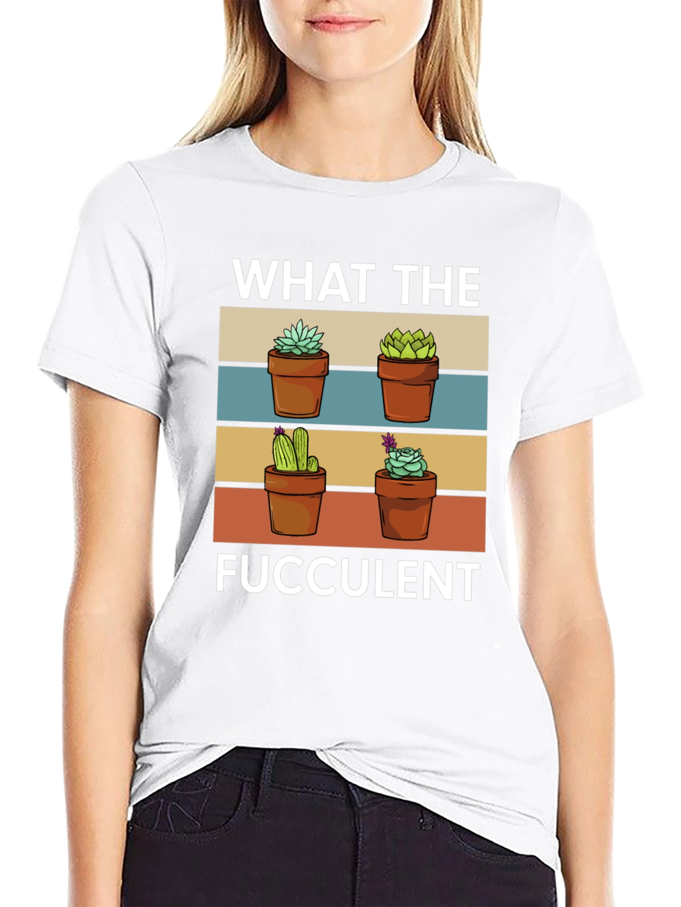 What the Fucculent T-Shirt Funny Plant Lover Tee