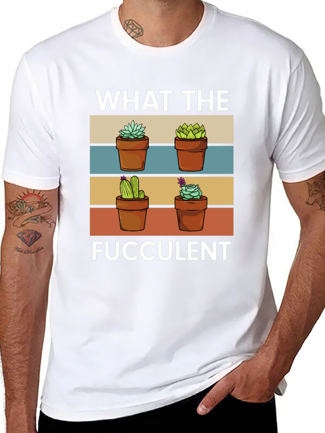 What the Fucculent T-Shirt Funny Plant Lover Tee