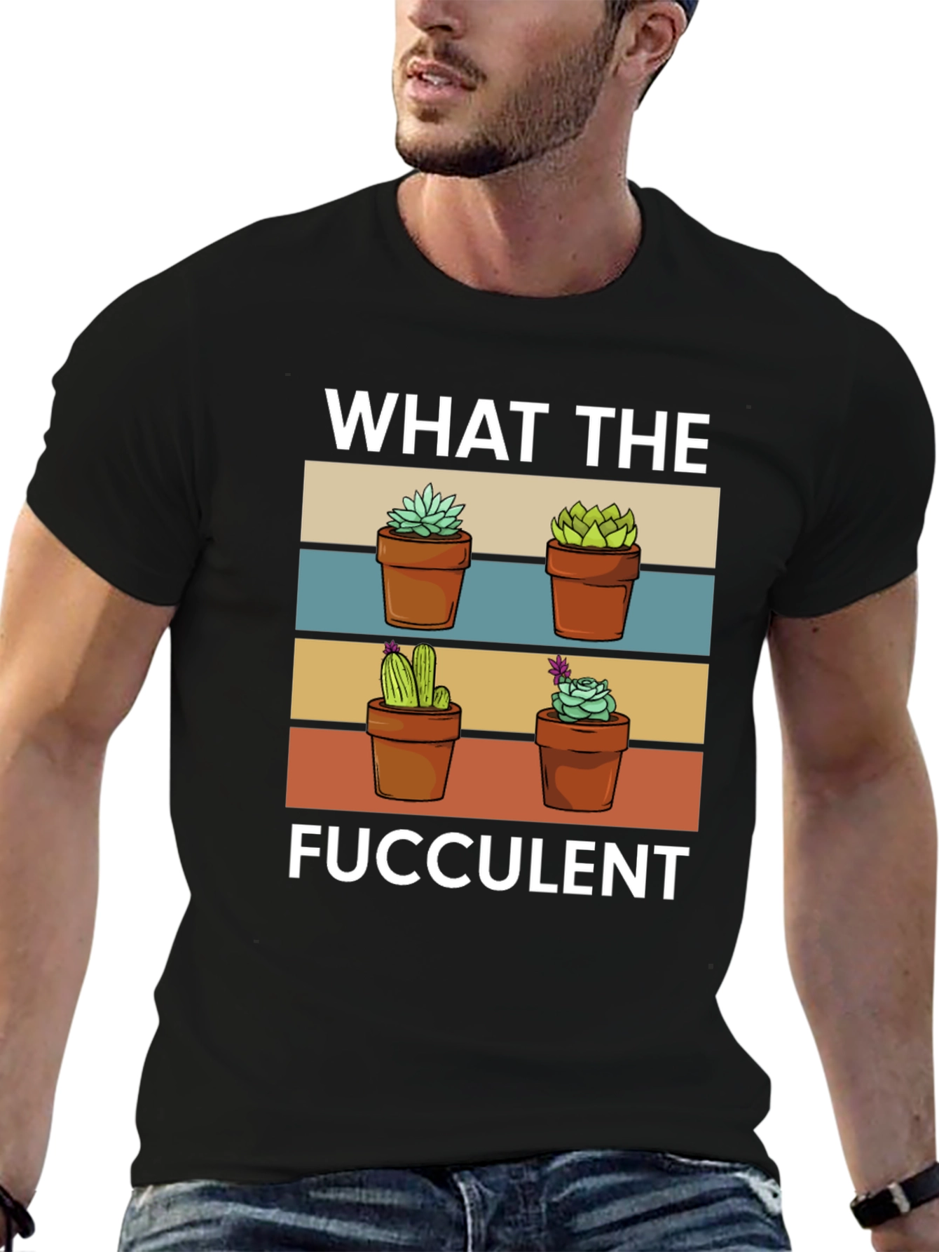 What the Fucculent T-Shirt Funny Plant Lover Tee
