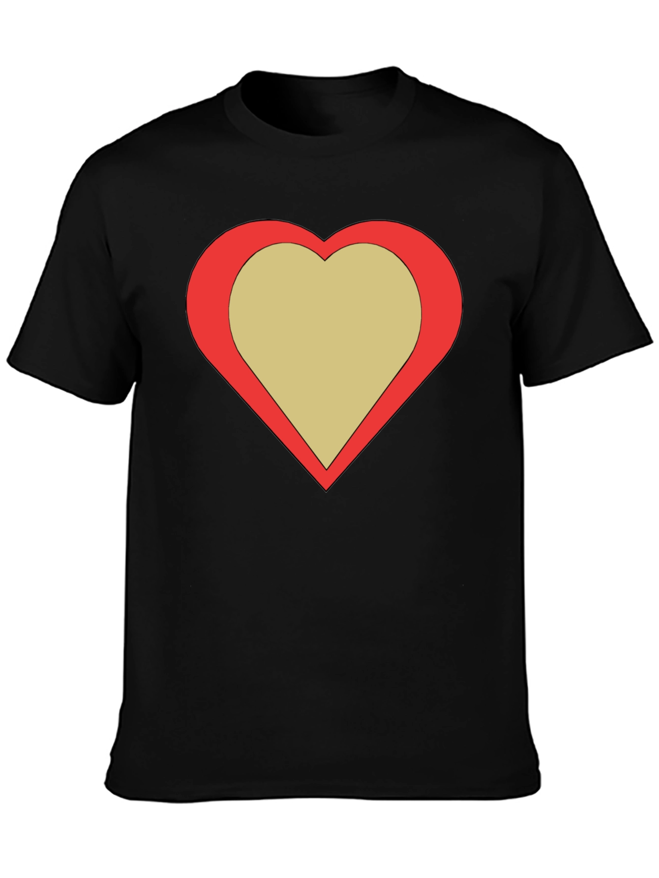 Heart Graphic Black Tee - Stylish & Trendy
