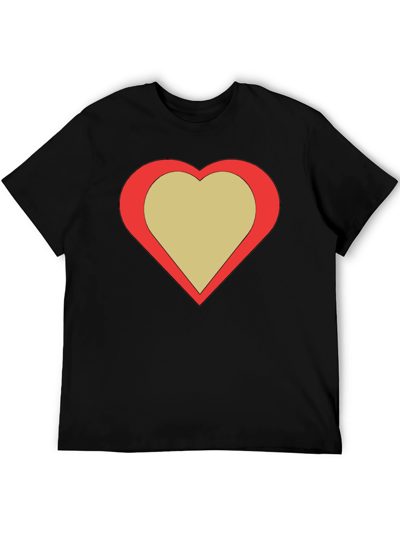 Heart Graphic Black Tee - Stylish & Trendy