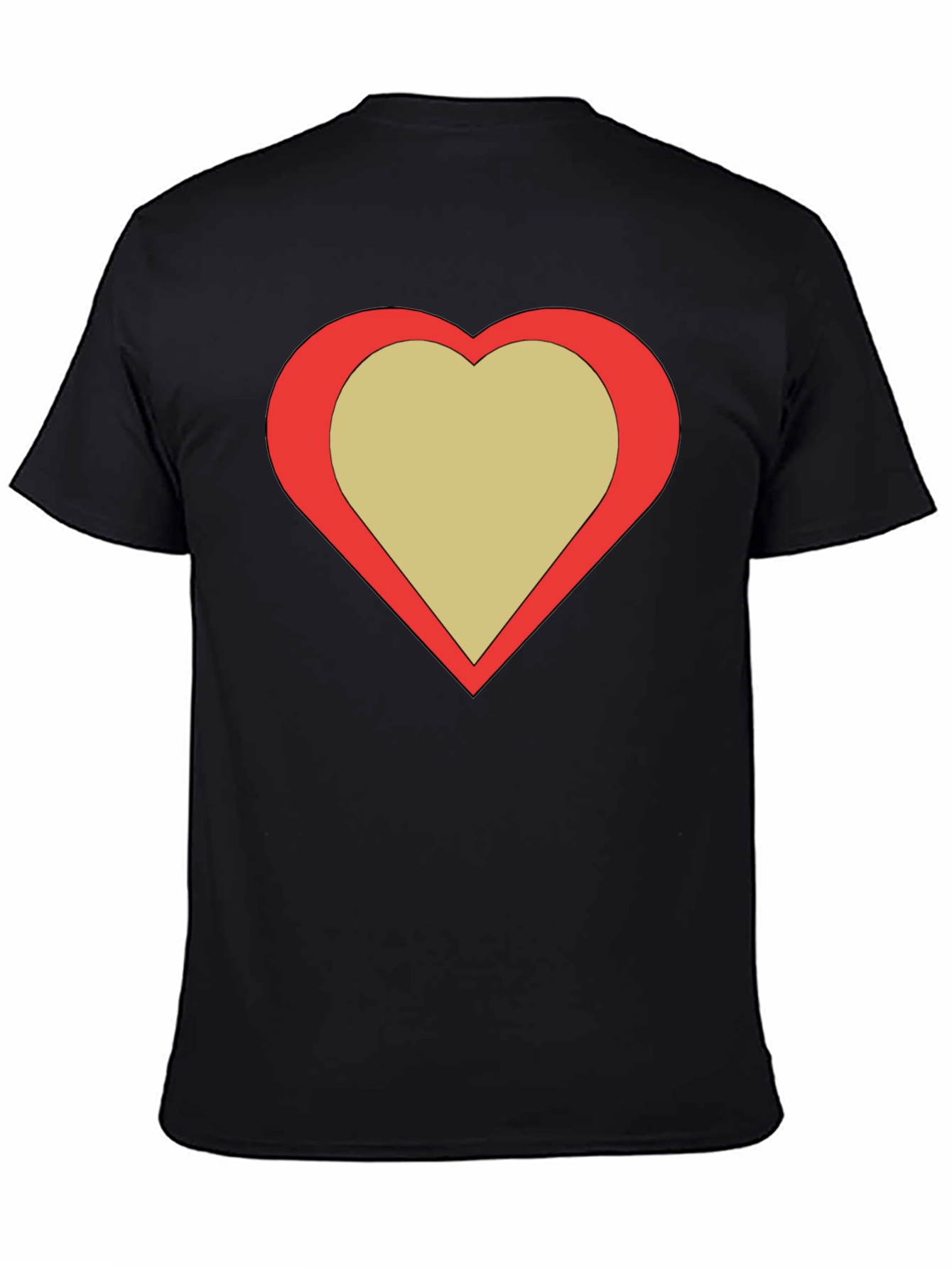 Heart Graphic Black Tee - Stylish & Trendy